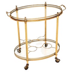 Vintage French Brass Drinks Trolley