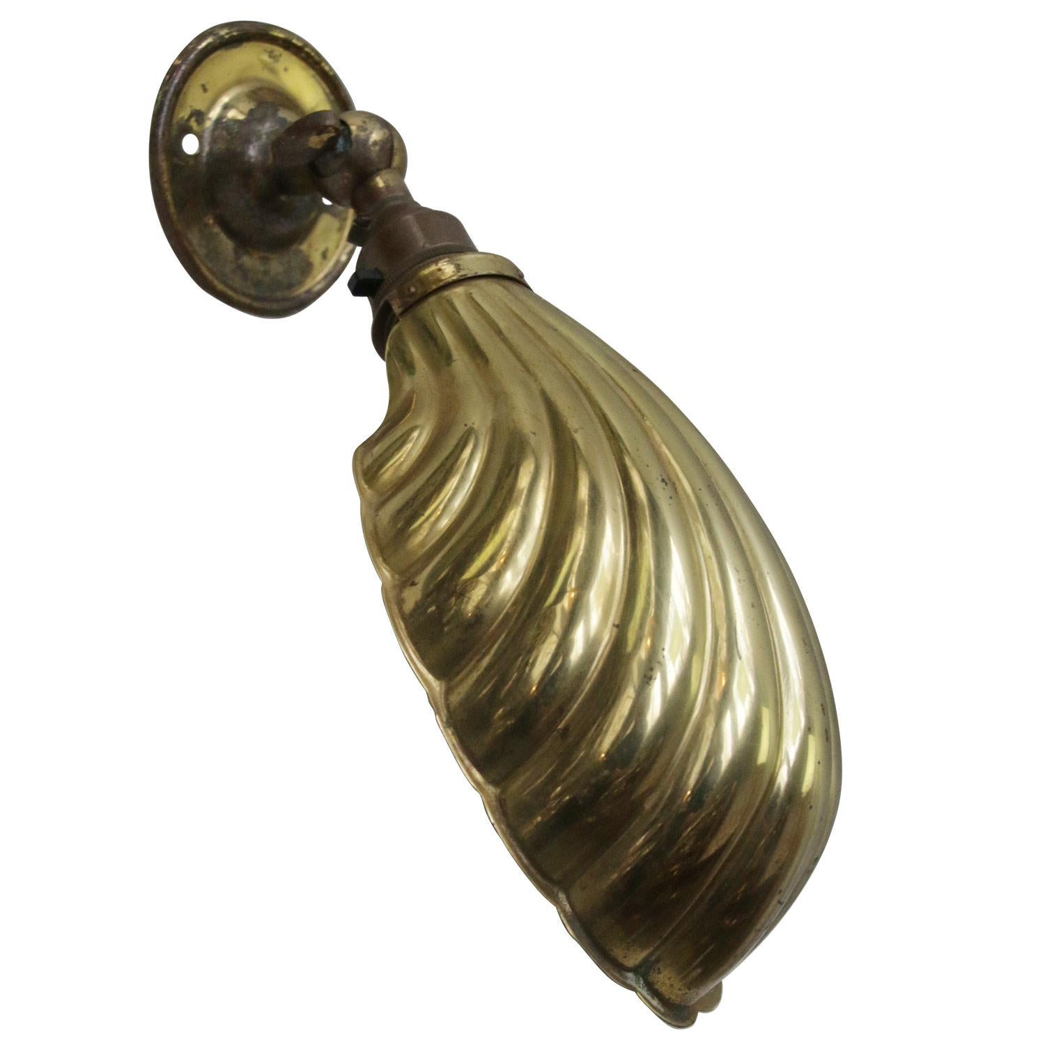 Vintage French brass wall light
Brass E14 Bayonet bulb holder

Weight: 0.40 kg / 0.9 lb

E14 Bayonet bulb holder. Priced per individual item. All lamps have been made suitable by international standards for incandescent light bulbs,