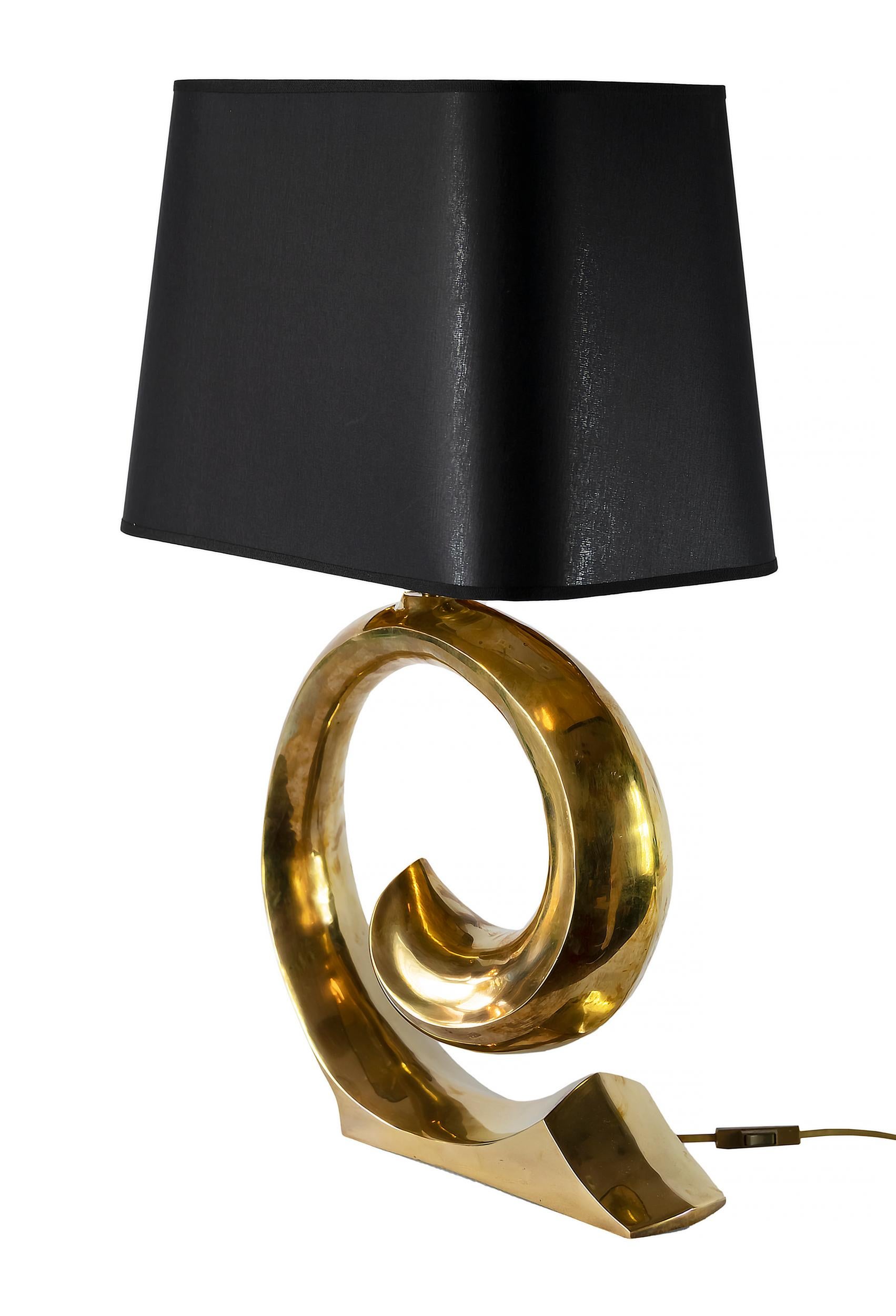 Mid-Century Modern Vintage French Brass Table Lamp by Pierre Cardin, 1970's For Sale