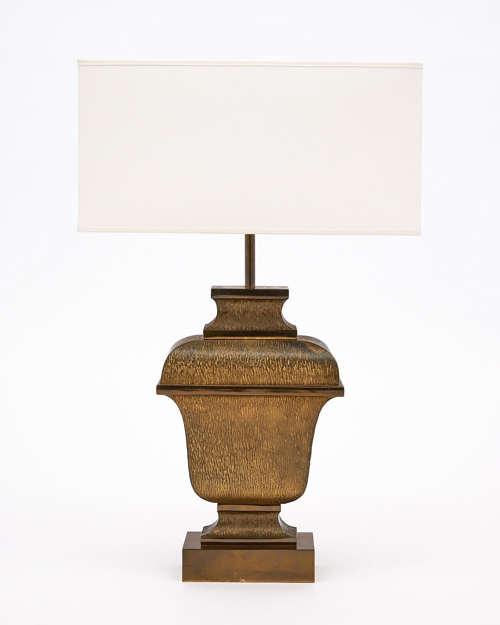 Mid-Century Modern Vintage French Brass Table Lamps by Maison Charles For Sale