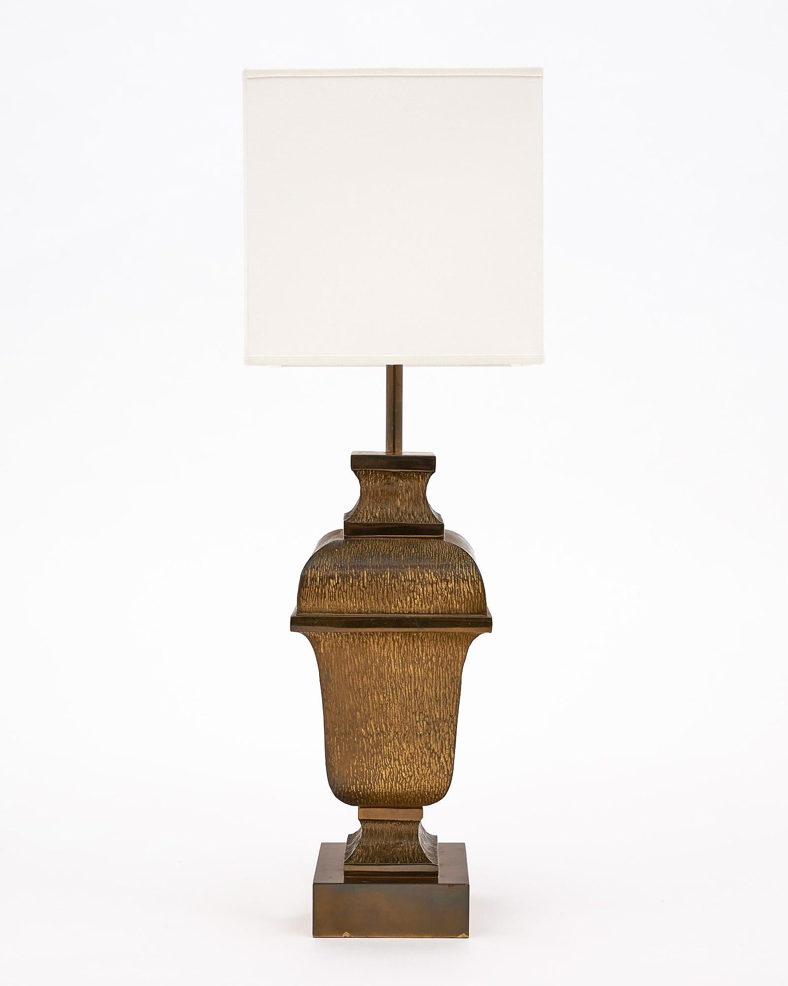Vintage French Brass Table Lamps by Maison Charles For Sale 3
