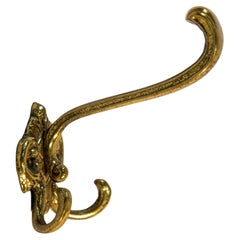 Vintage French Brass Wall Double Hook