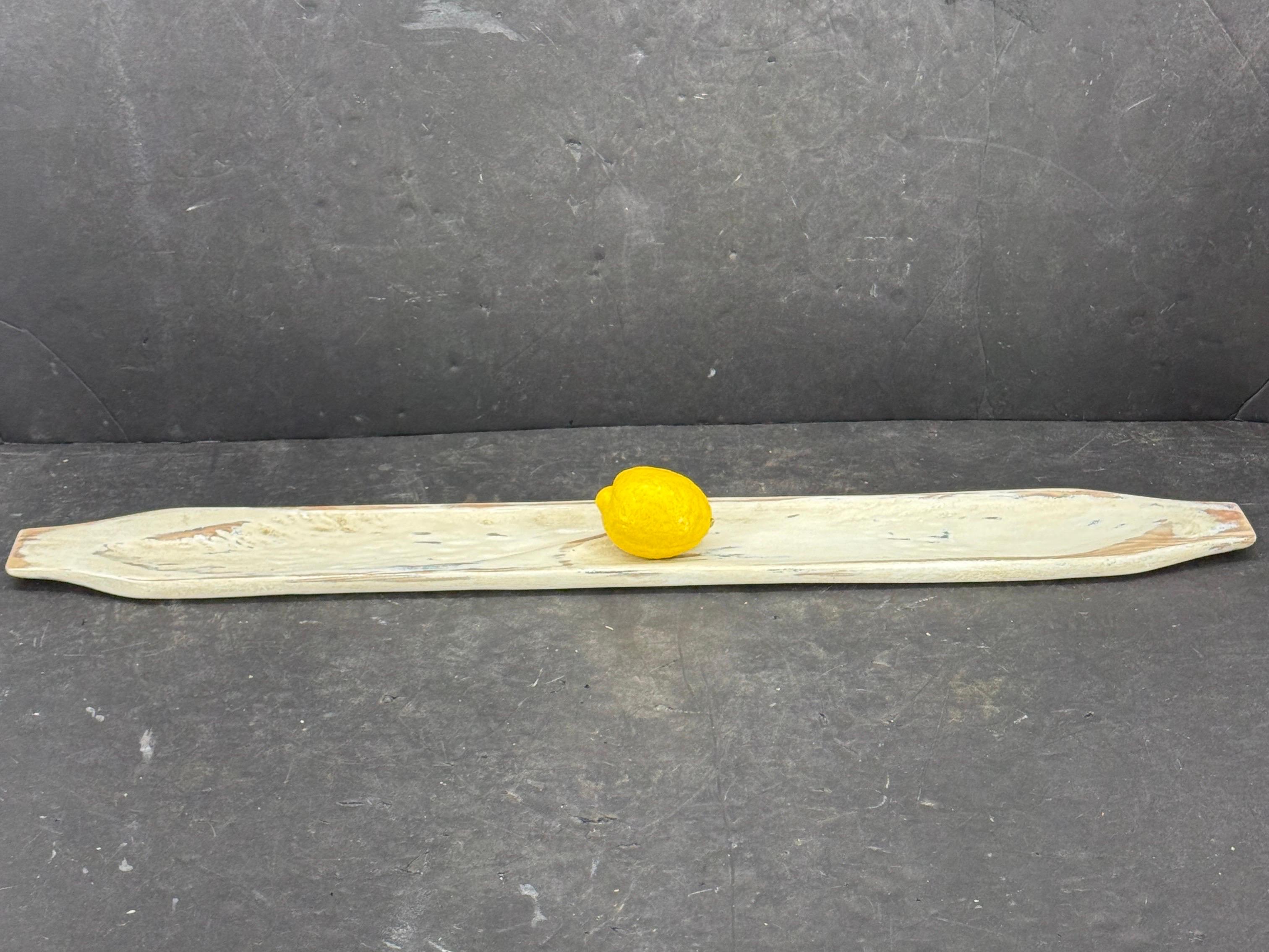Peint à la main Vintage French Bread Baguette Long Pain Peint Board en vente