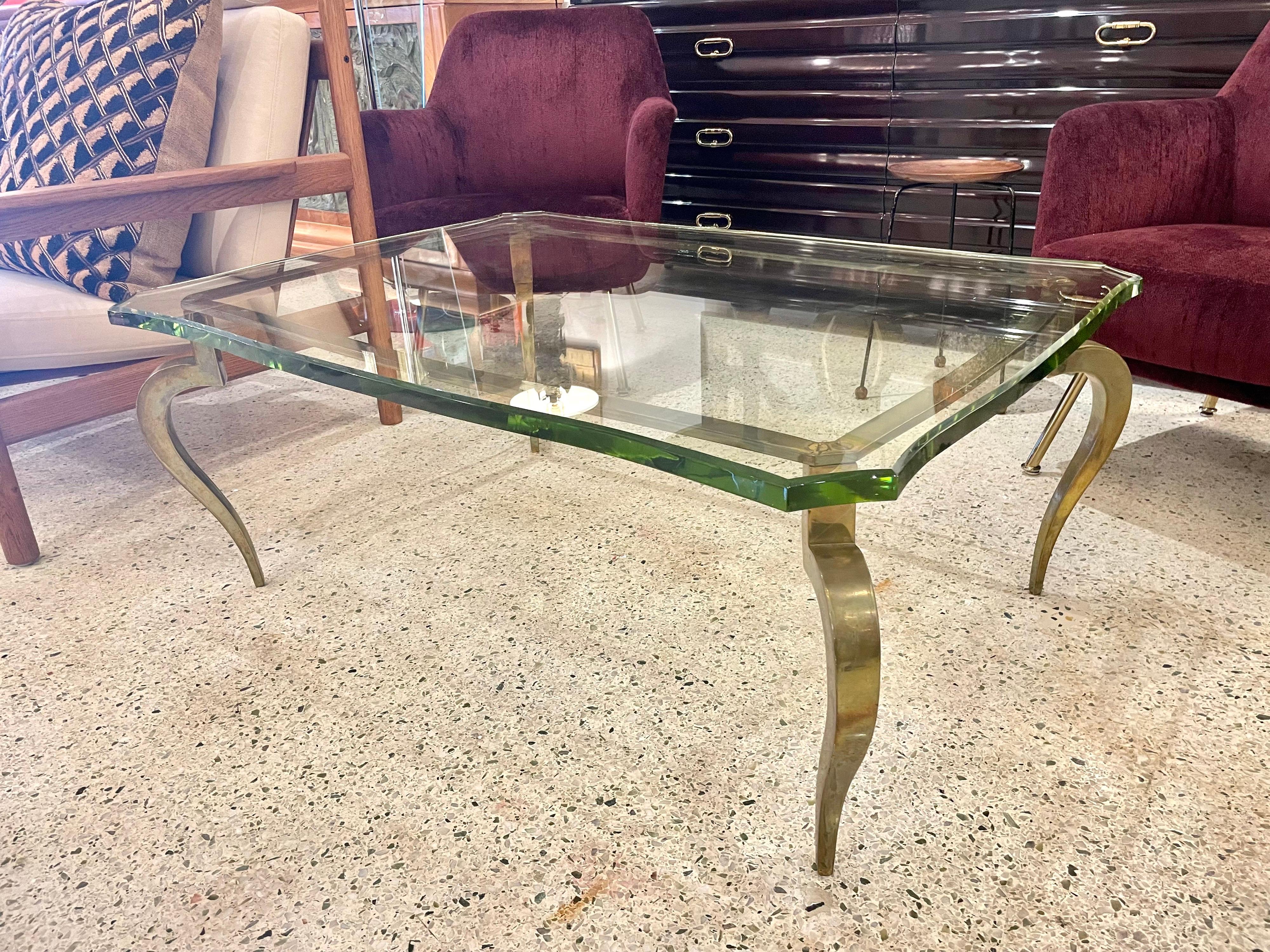 Vintage French Bronze Coffee Table in the Manner of Maison Ramsay 4
