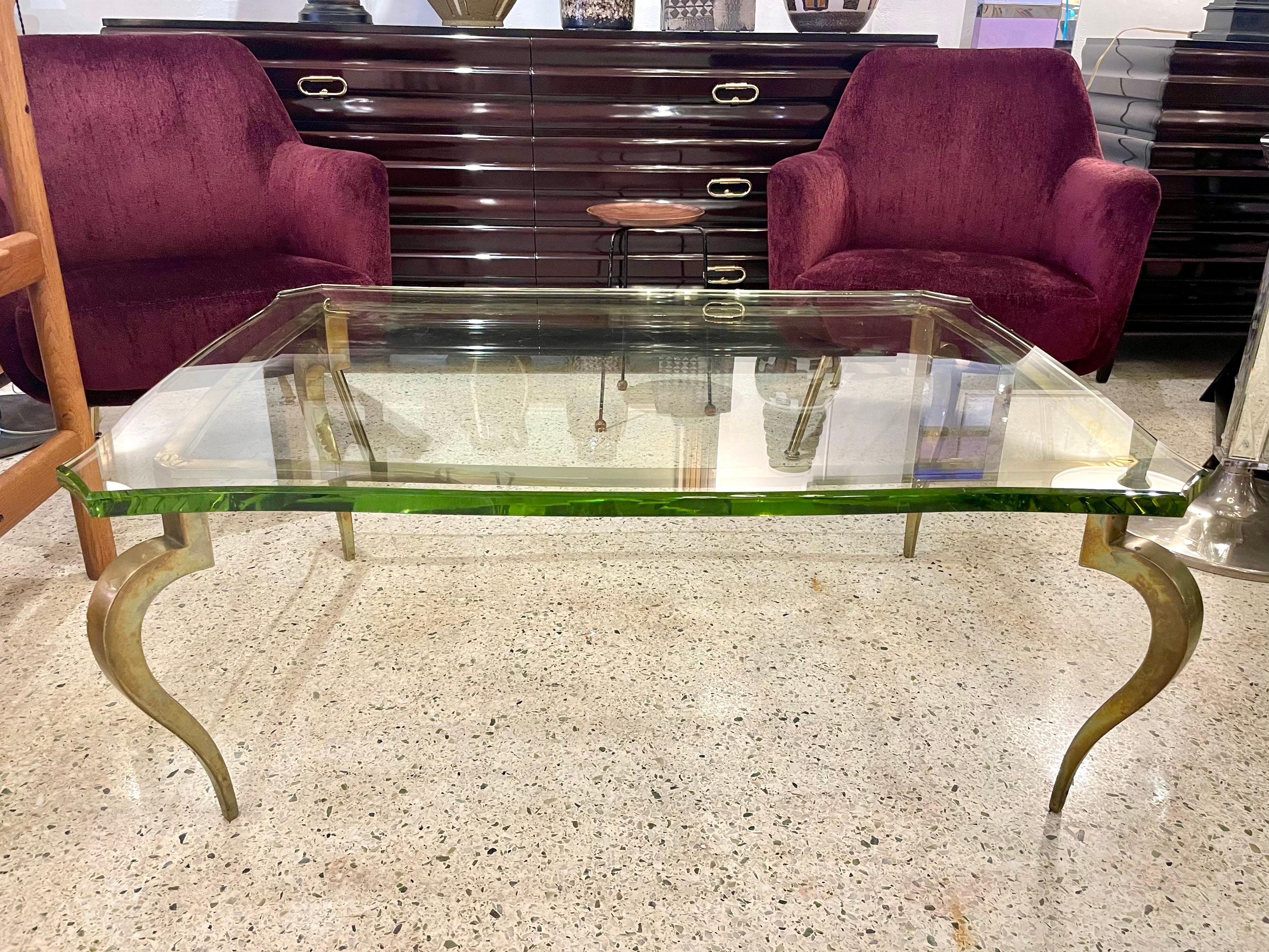 Vintage French Bronze Coffee Table in the Manner of Maison Ramsay 2