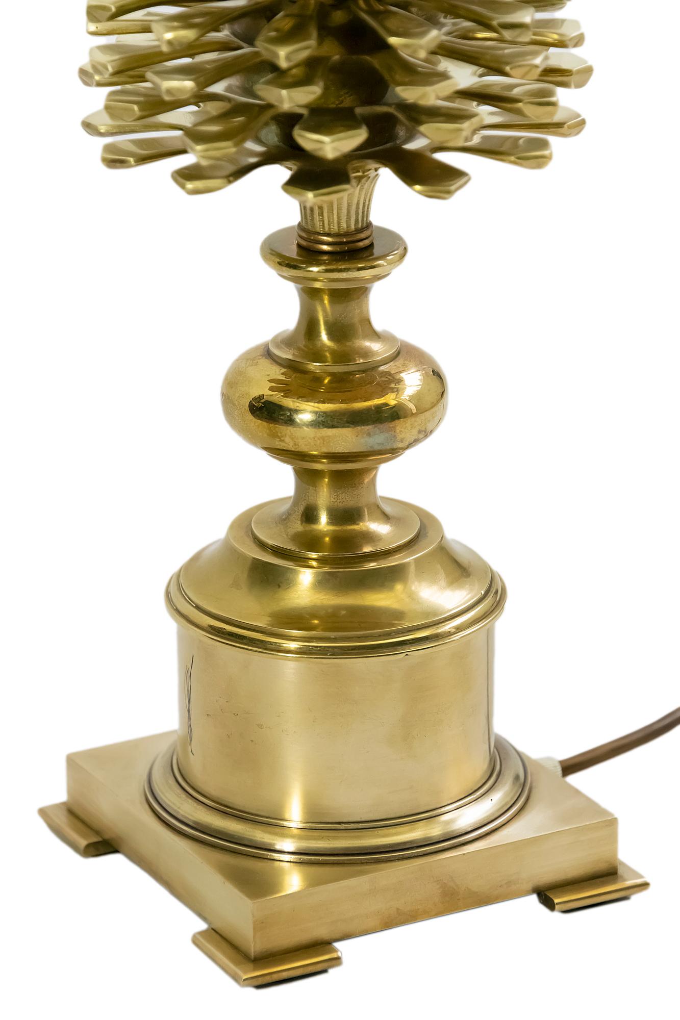 20th Century Vintage French Bronze Table Lamp by Maison Charles