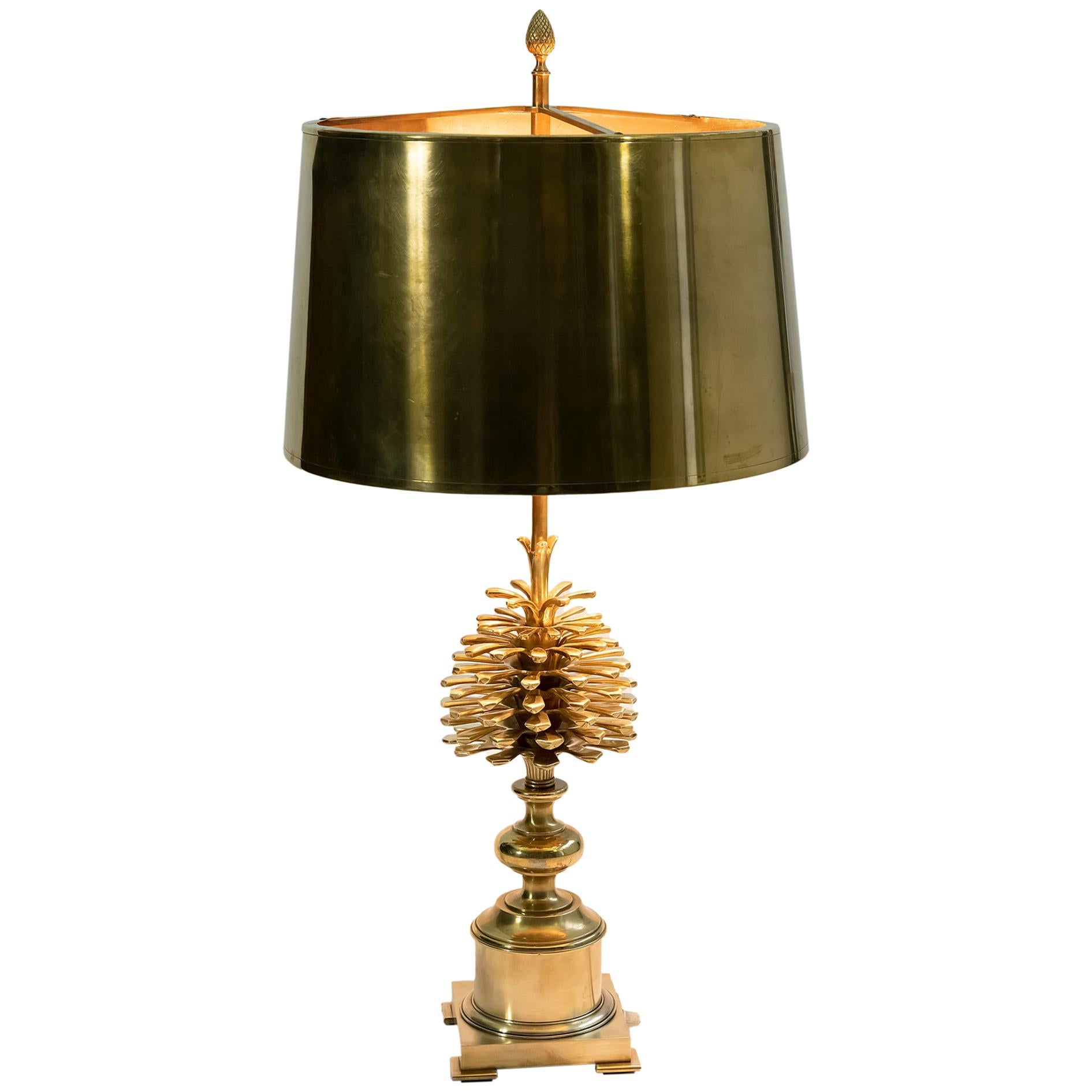 Vintage French Bronze Table Lamp by Maison Charles