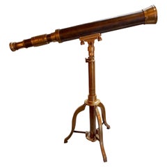 Vintage French Bronze Telescope