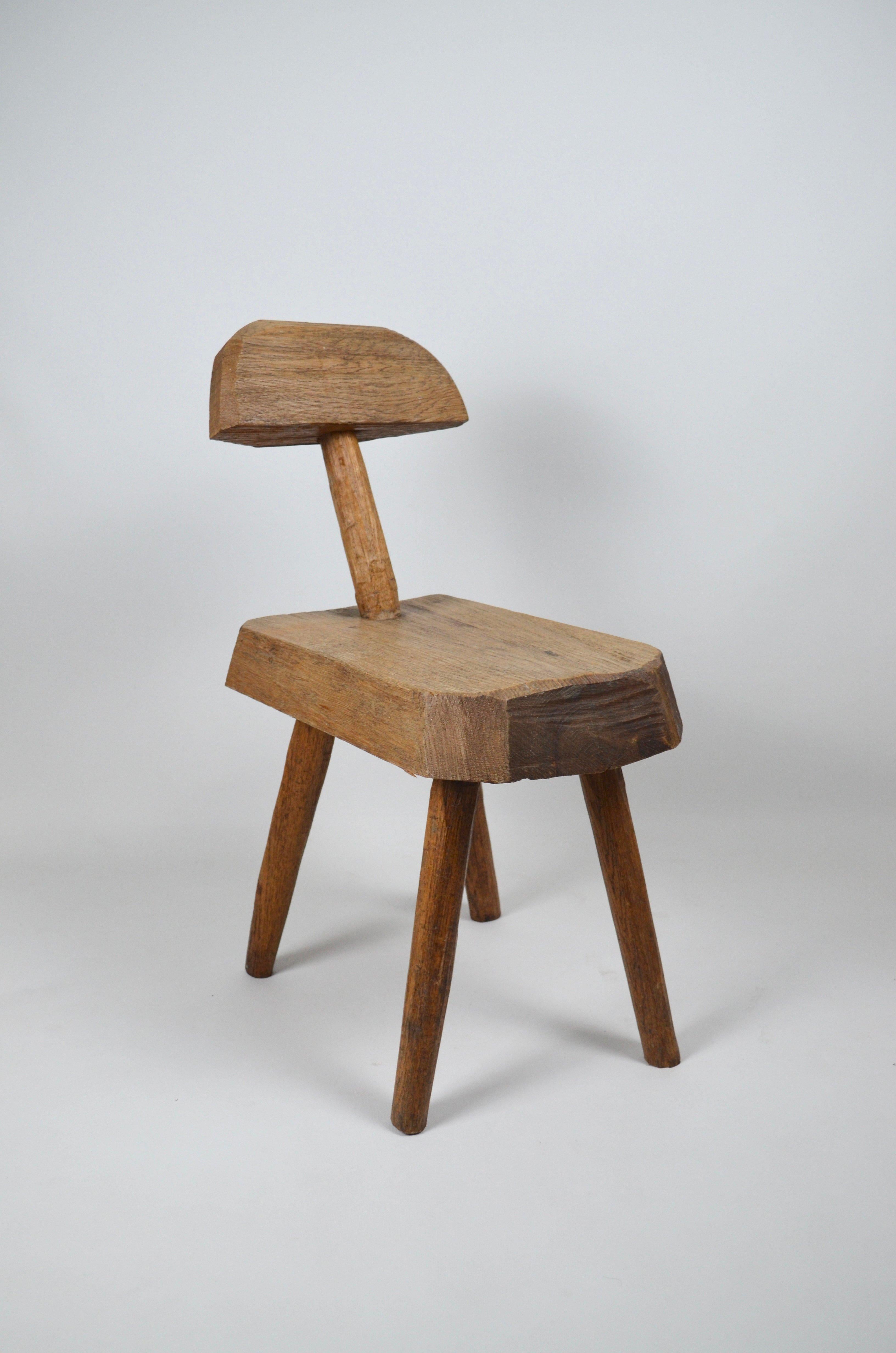 Solid Wood brutalist chair from France
Stable and in very good condition.