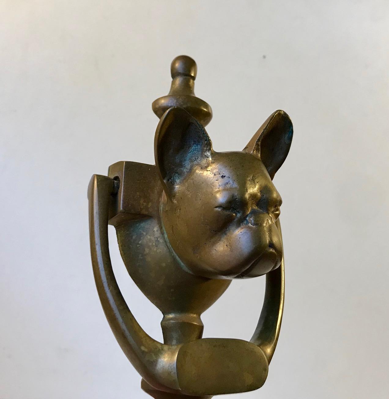 brass bulldog door knocker