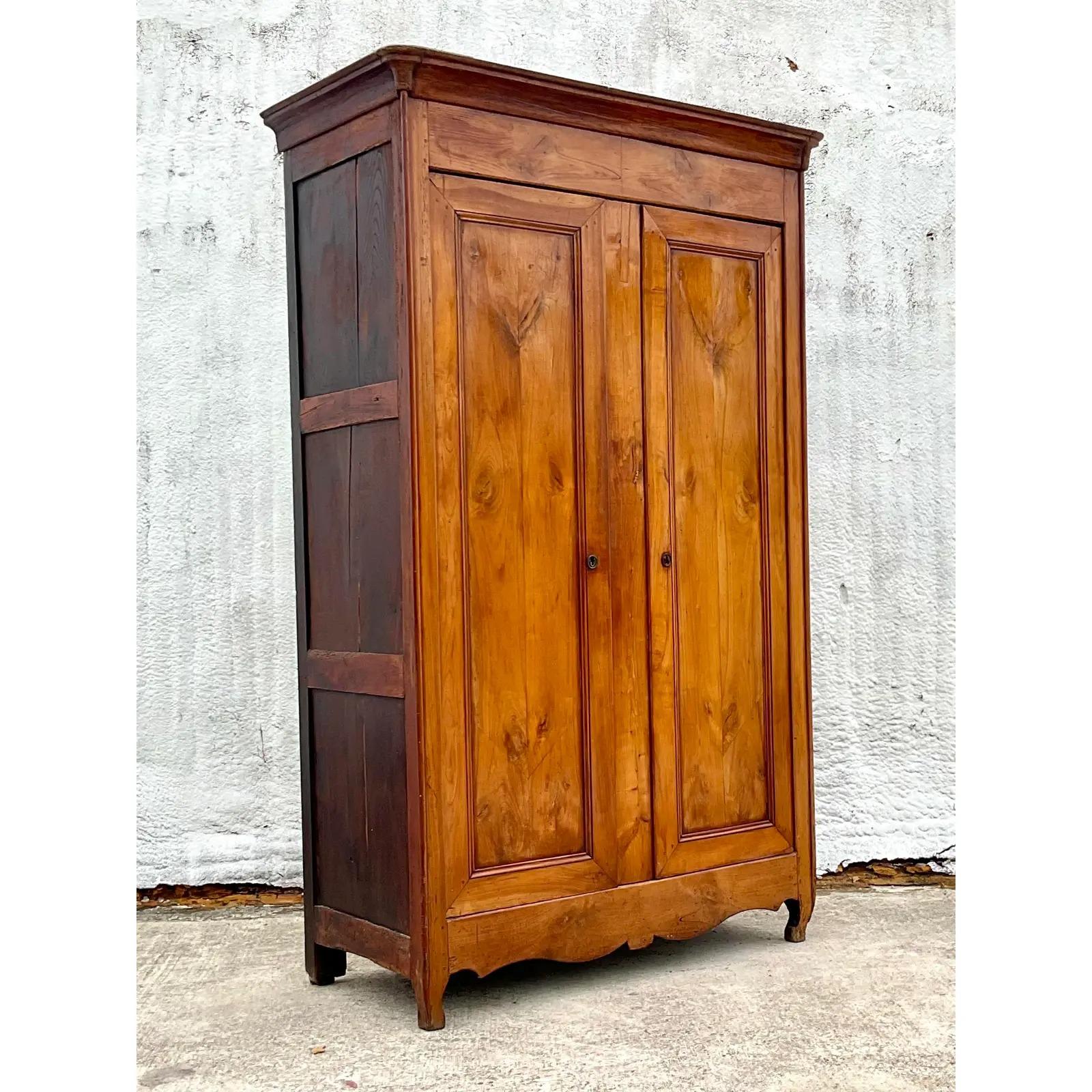 vintage wood armoire