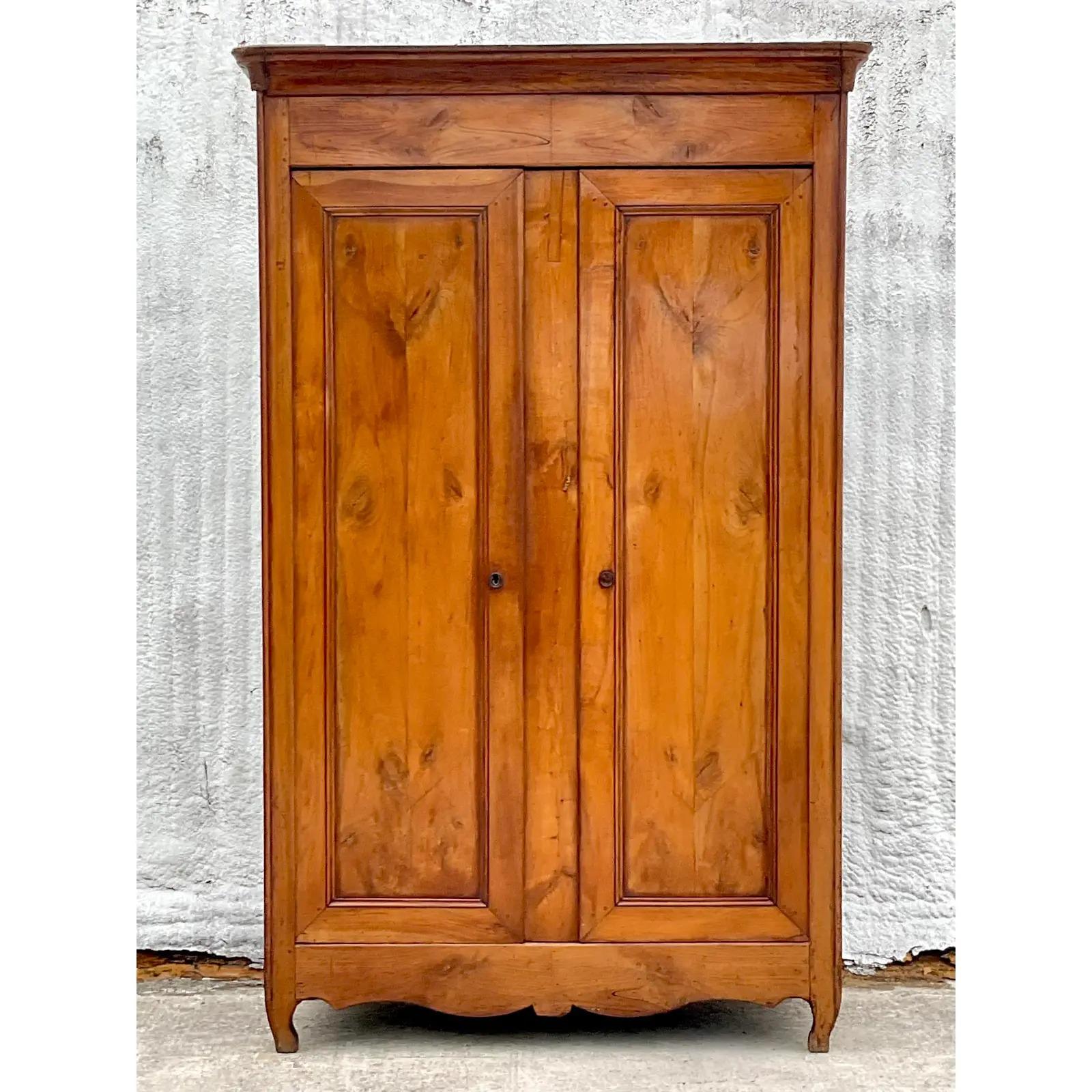 Vintage French Burl Wood Armoire 2