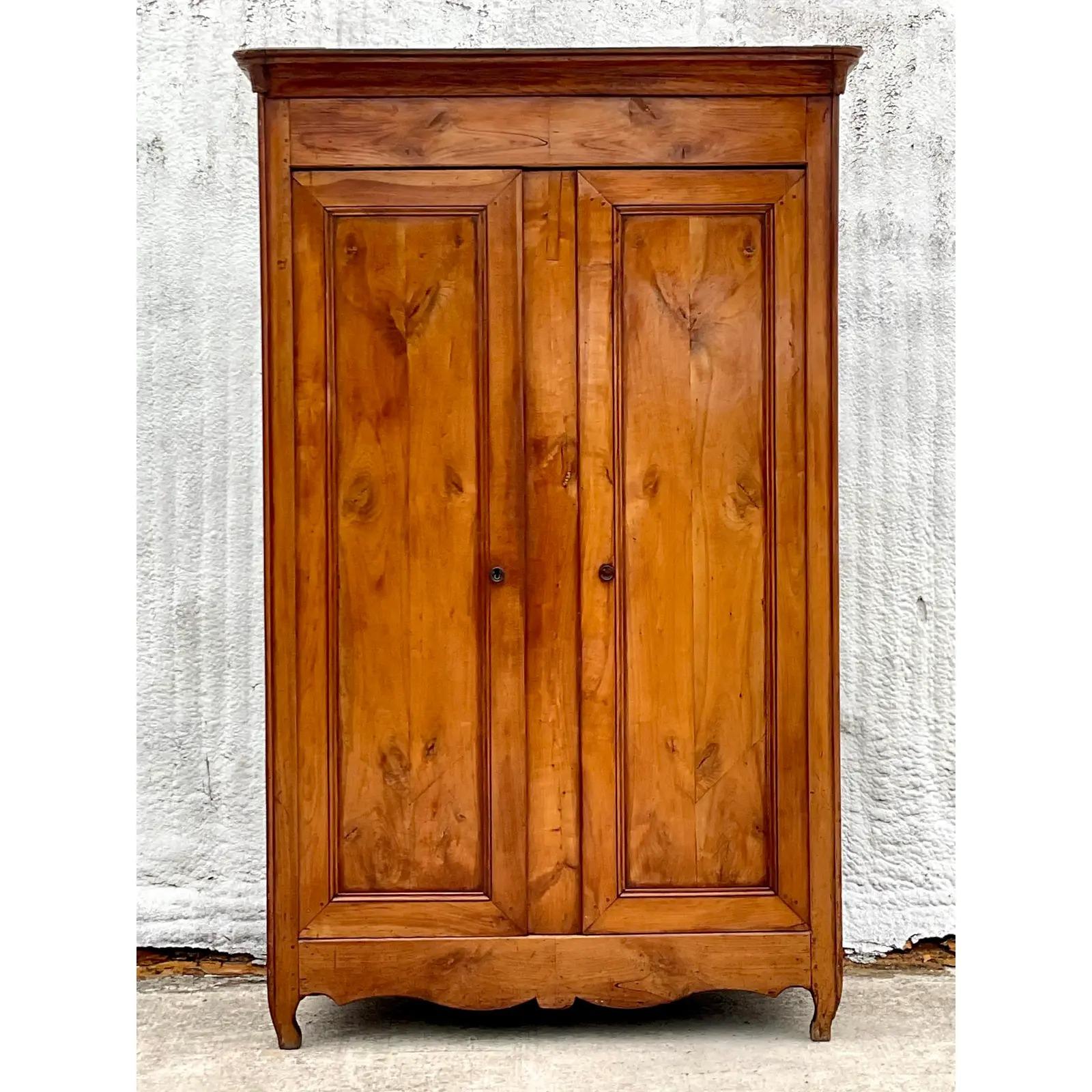 Vintage French Burl Wood Armoire 3
