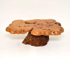 Vintage French Burr Walnut Tree Trunk Coffee Table