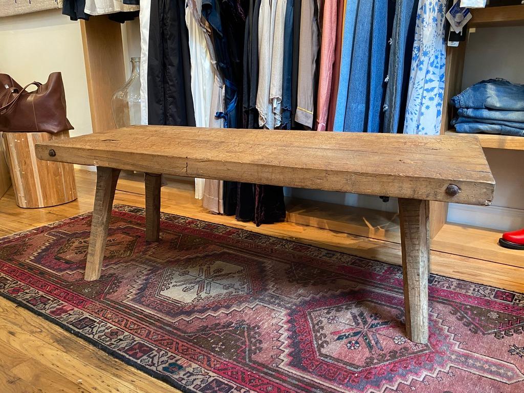 Metal Vintage French Butcher Block Coffee Table