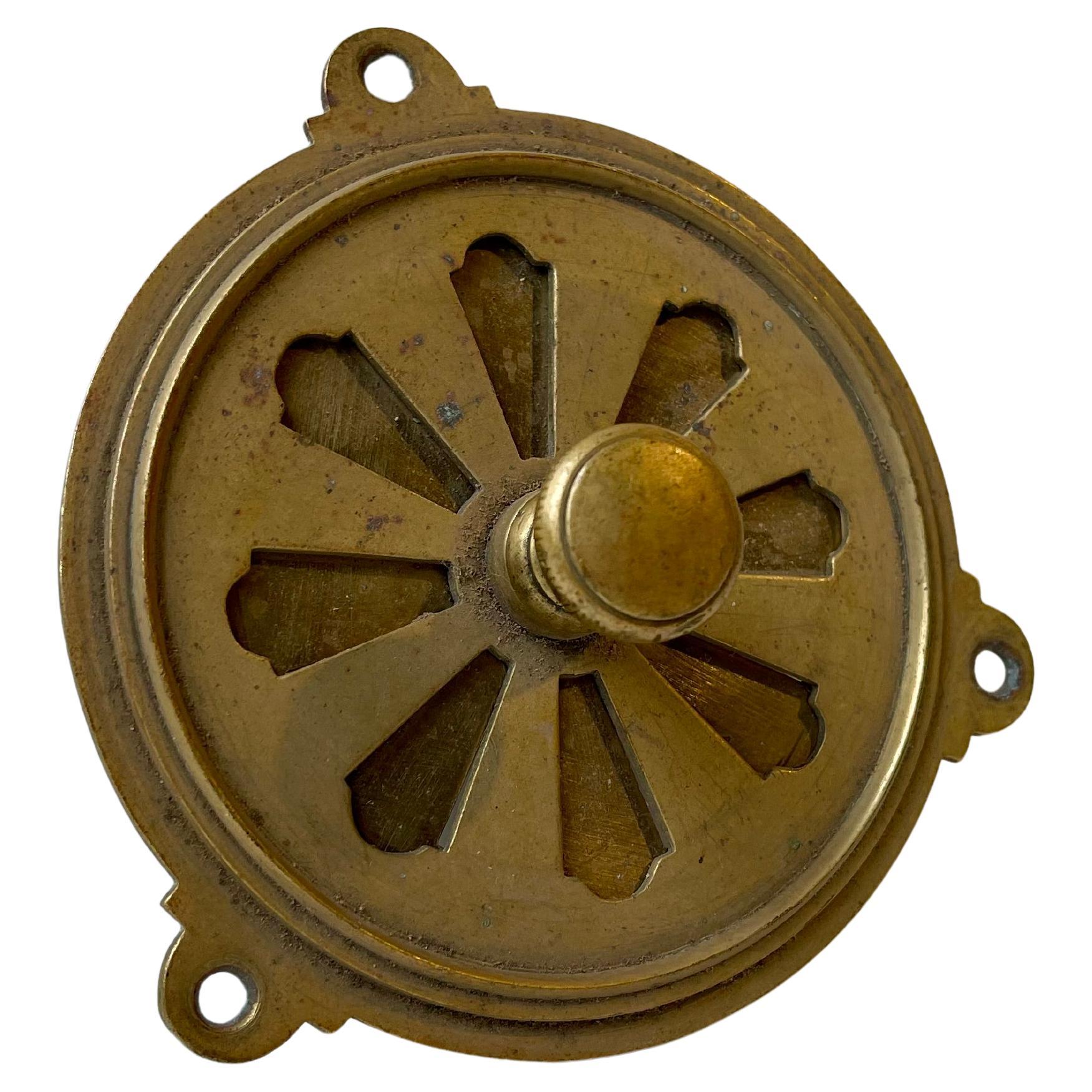 Vintage French Butterfly Air Vent in Brass, 1950s