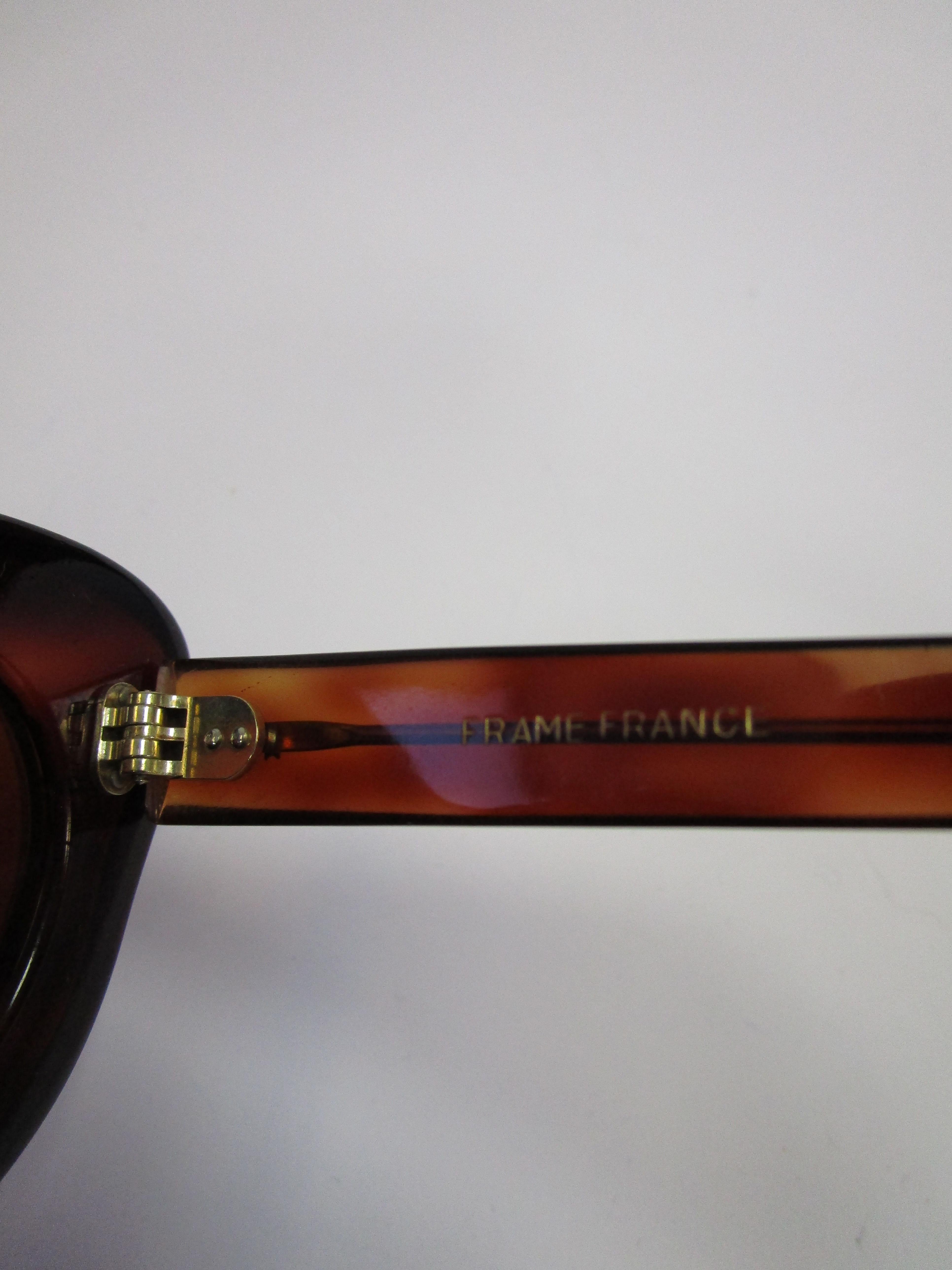  Vintage French Butterfly Tortoise Sunglasses  In Excellent Condition In Houston, TX