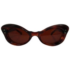  Vintage French Butterfly Tortoise Sunglasses 