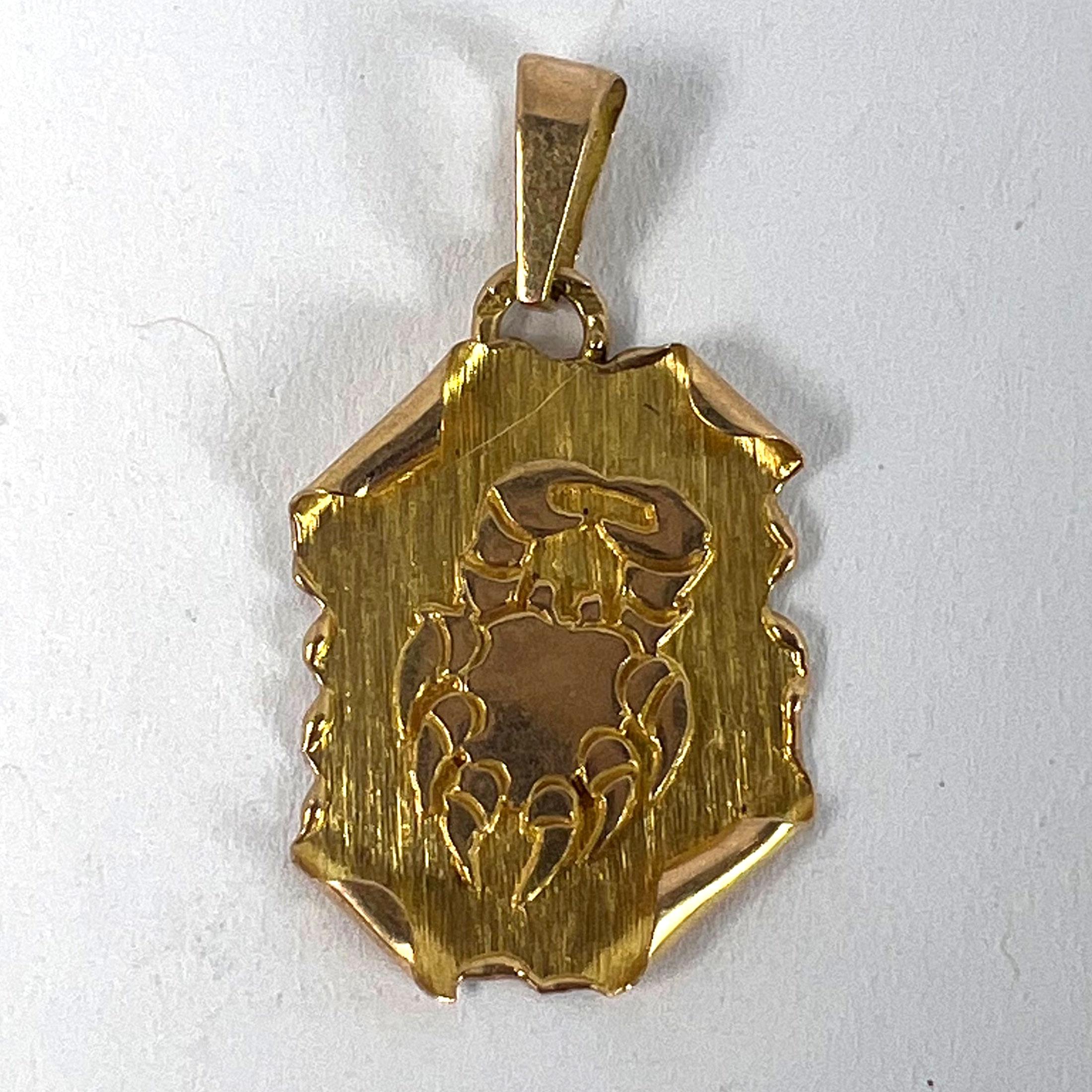Rouleau de cancer français vintage  Pendentif à breloques en or jaune 18K Zodiac en vente 7