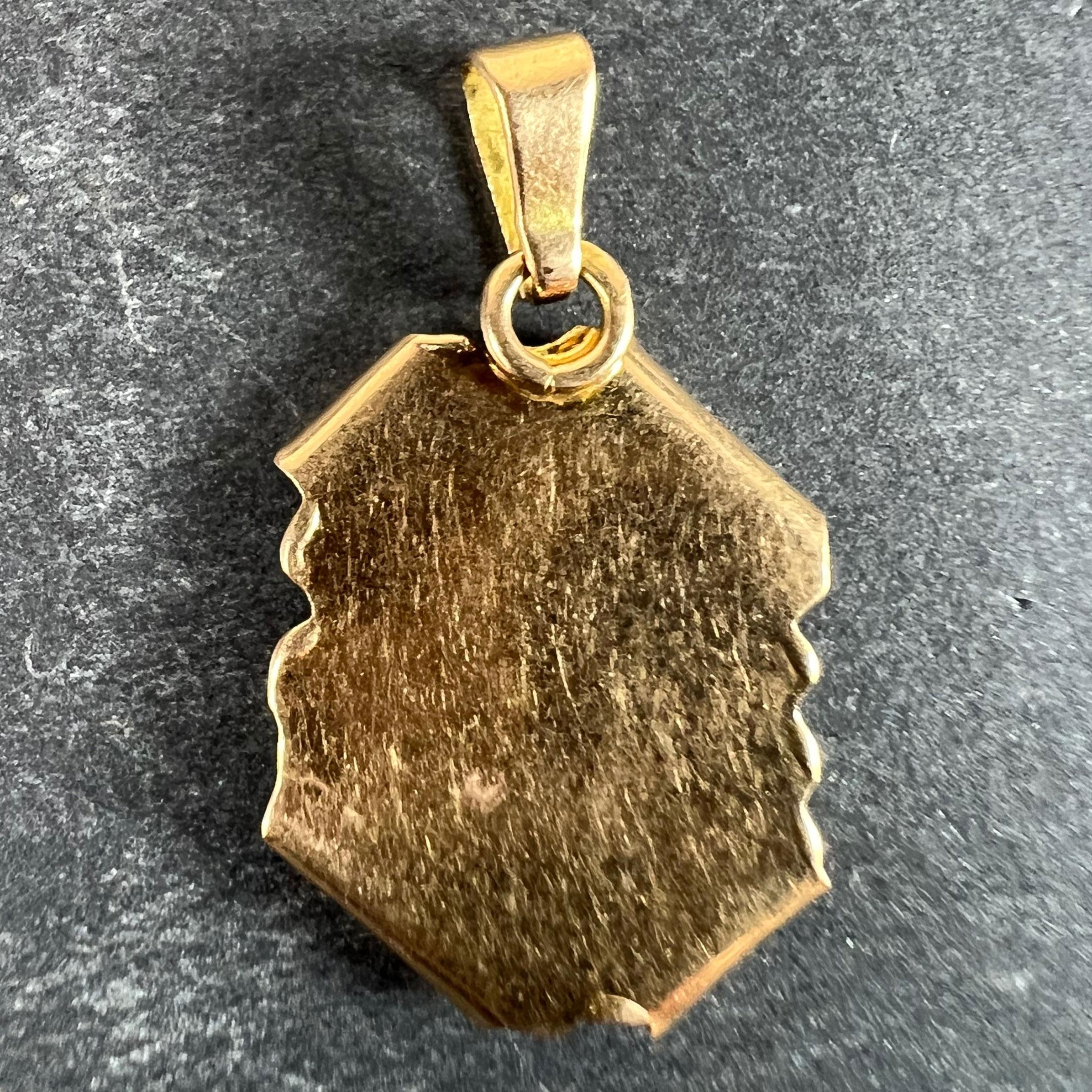 Rouleau de cancer français vintage  Pendentif à breloques en or jaune 18K Zodiac Bon état - En vente à London, GB