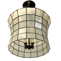 Vintage French Capiz Lantern