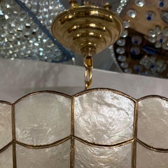 Vintage French Capiz Light Fixture