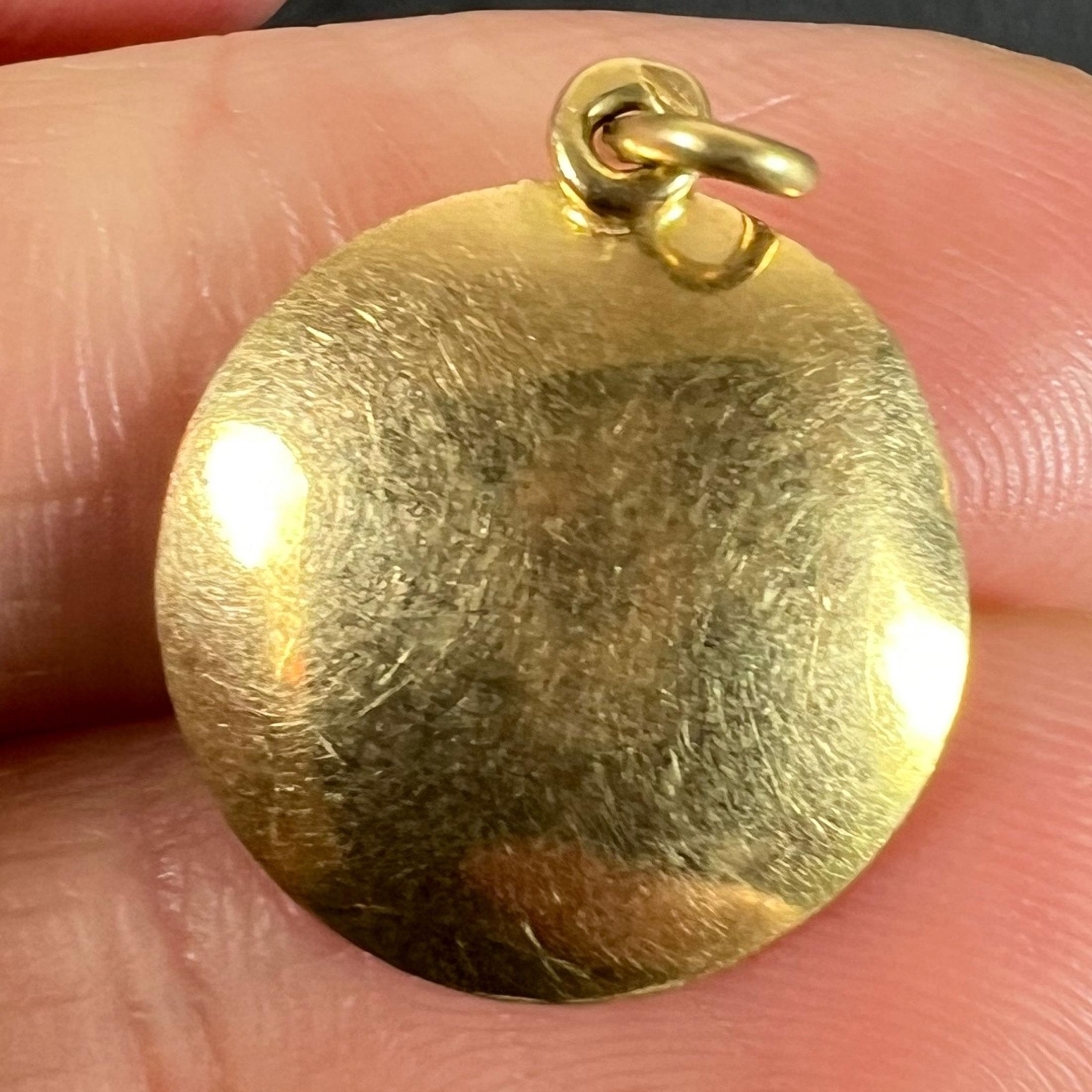 Pendentif médaille en or jaune 18 carats Capricorne signe astrologique du Zodiac en vente 4