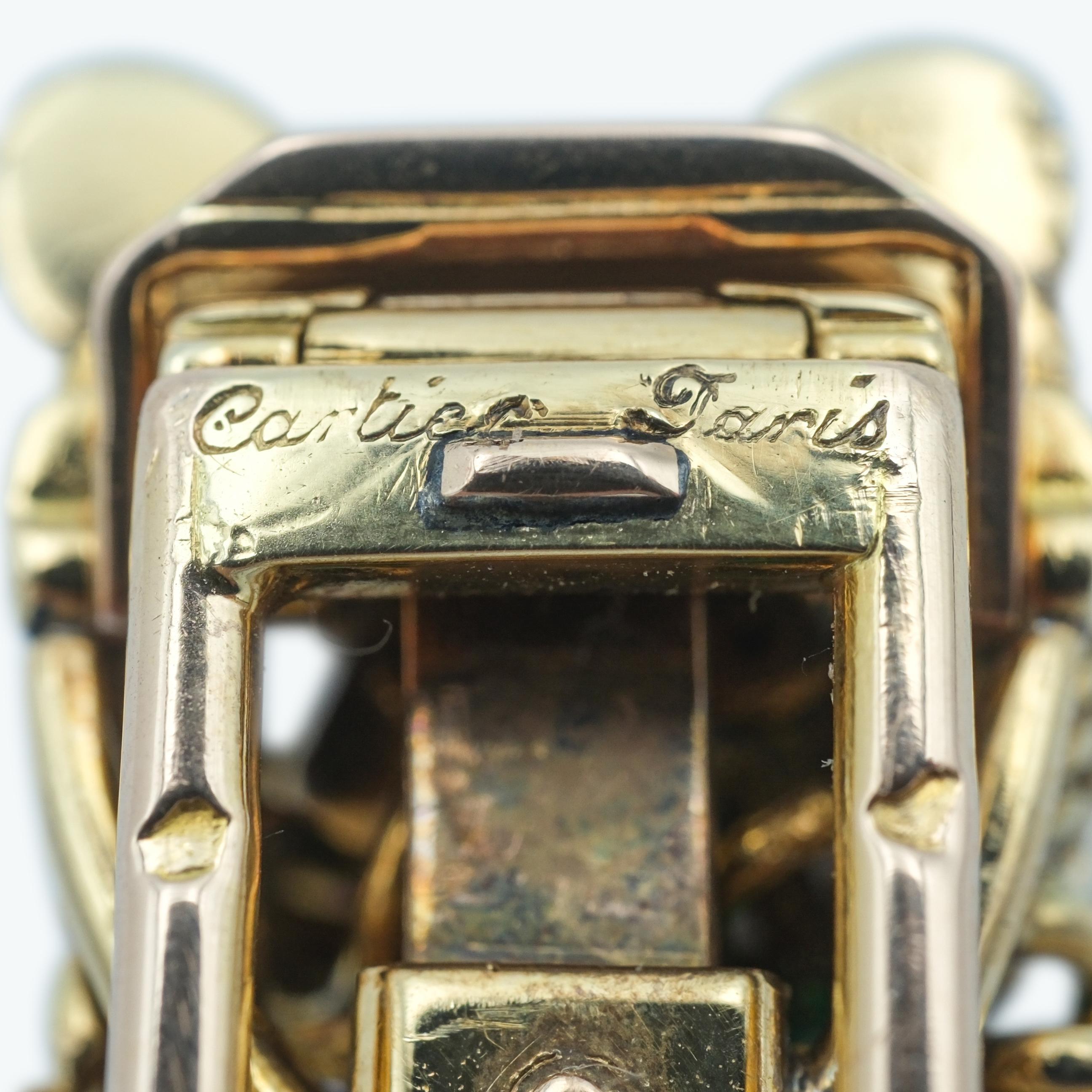 Vintage French Cartier Paris Owl With 5ctw Columbian Emerald in 18 Karat Gold 2