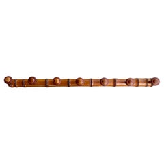 Vintage French Carved Peg Coat Rack