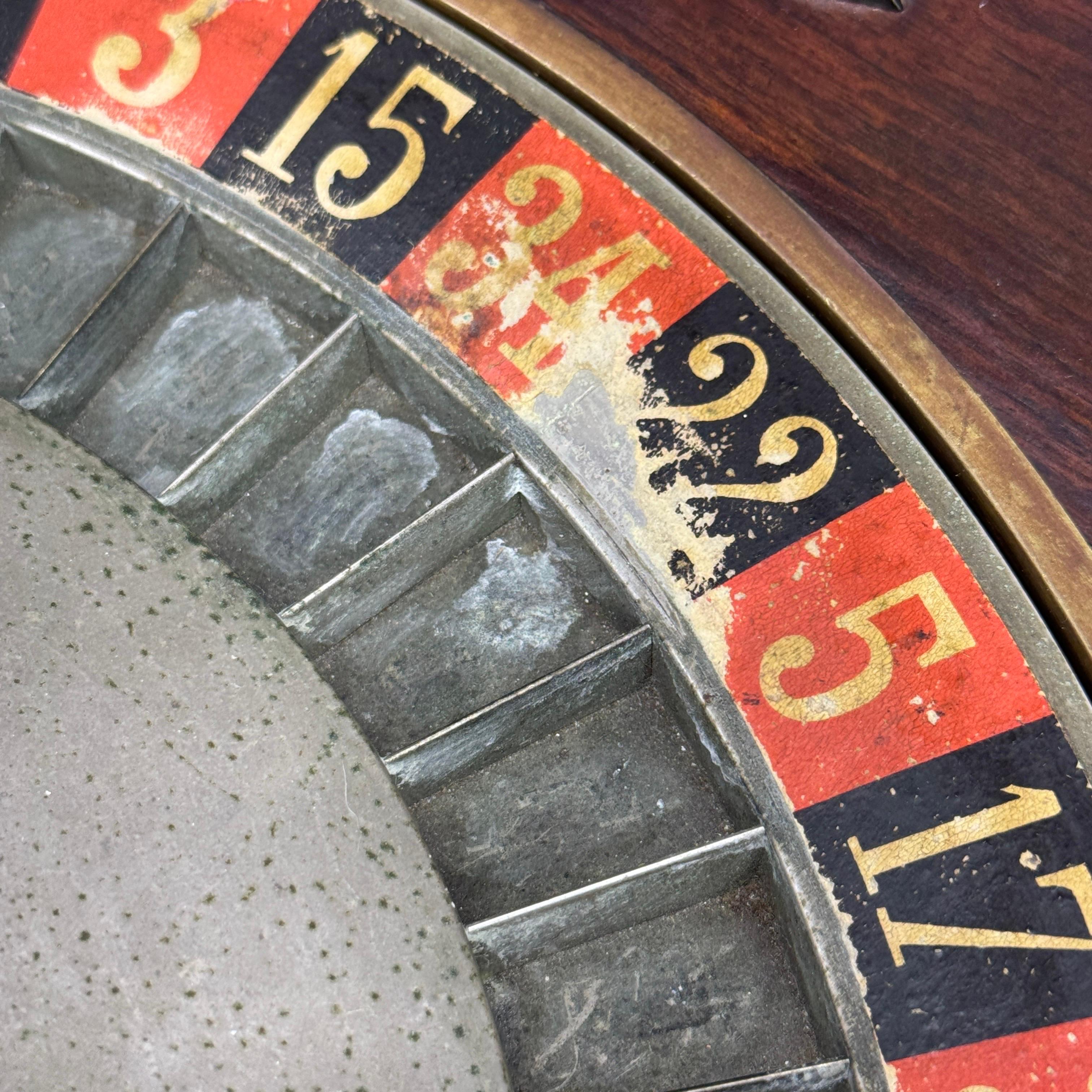 Chrome Vieille roue de roulette de casino française Marque Deposee, années 1950 en vente