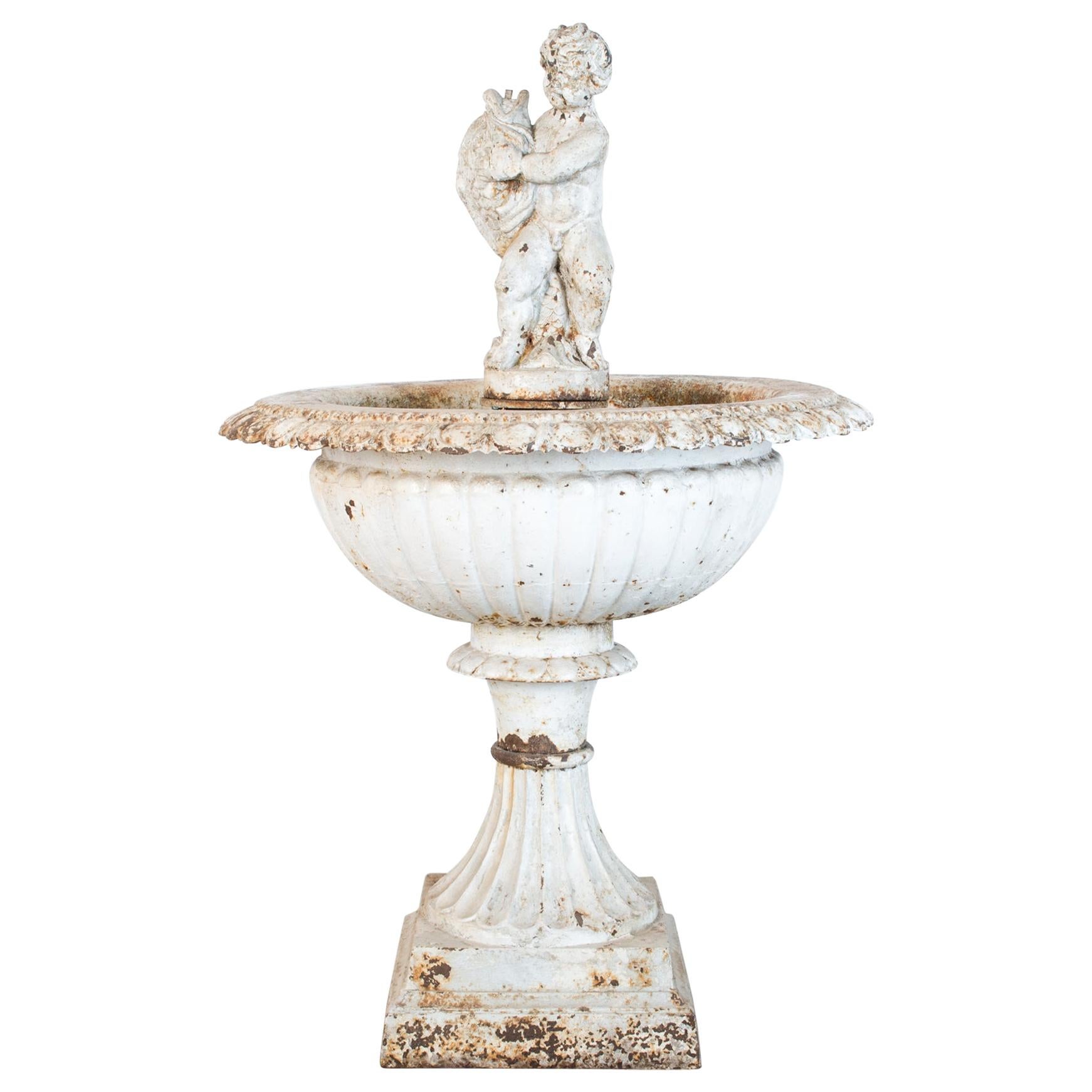 Vintage French Cast Iron Fountain