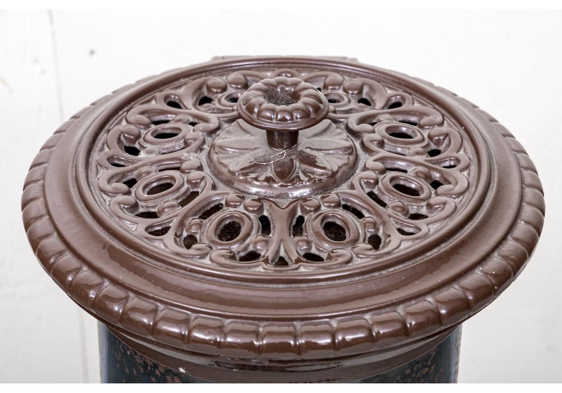 Rustic Vintage French Cast Iron Stove Cast Iron Enameled Stove By Ae. Mon. Godin For Sale