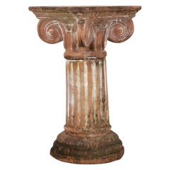 Vintage French Cast Terracotta Pedestal