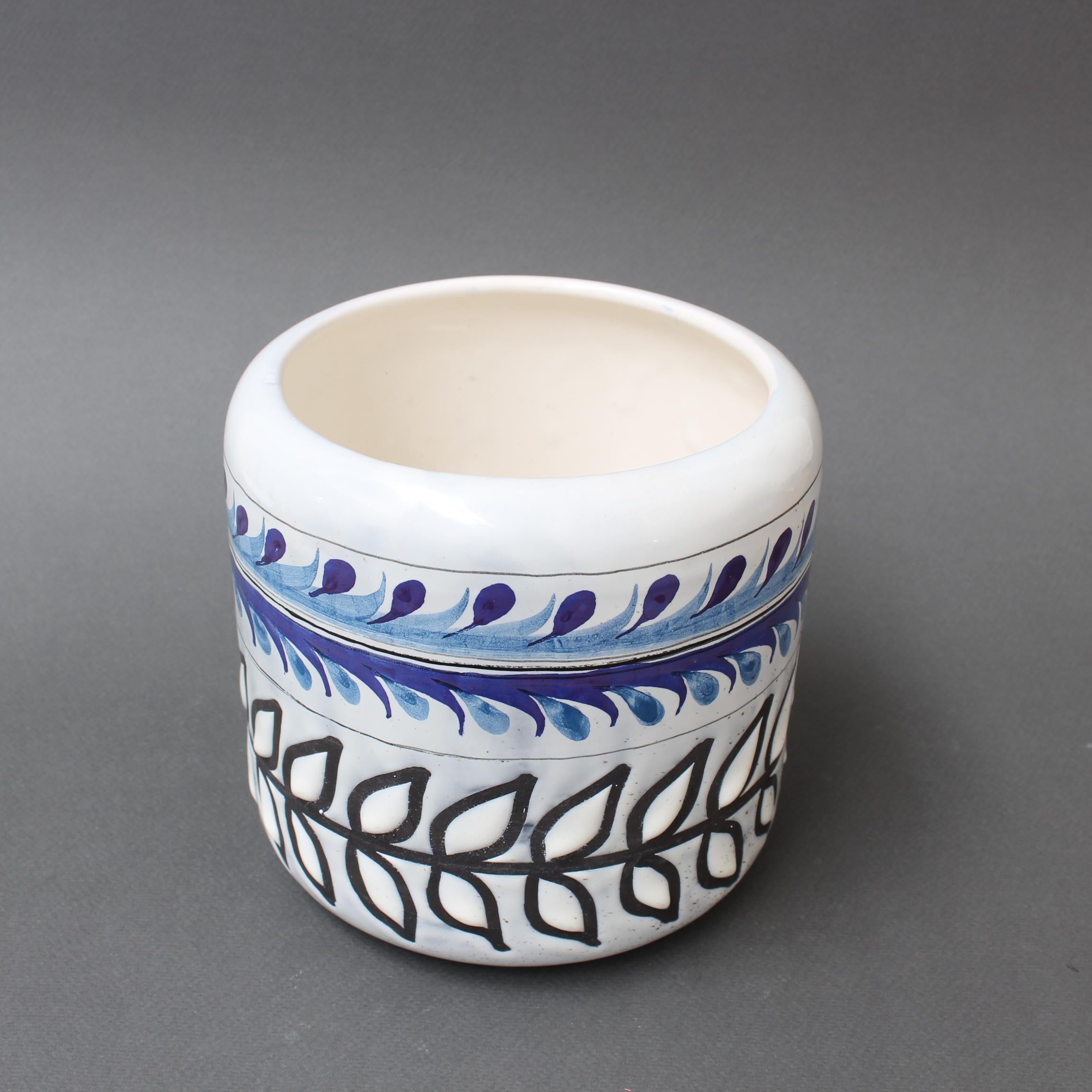 Vintage French Ceramic Cachepot by Roger Capron 'circa 1960s' In Good Condition For Sale In London, GB