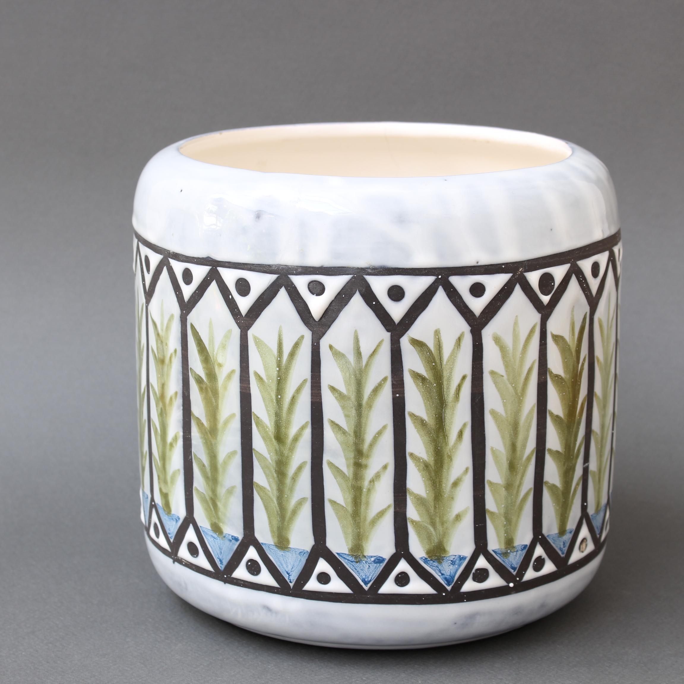 Late 20th Century Vintage French Ceramic Cachepot by Roger Capron, 'circa 1970s' For Sale