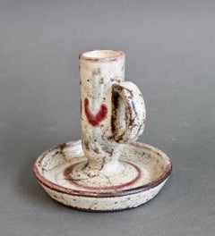 Vintage French Ceramic Candle Holder by Gustave Reynaud for Le Mûrier
