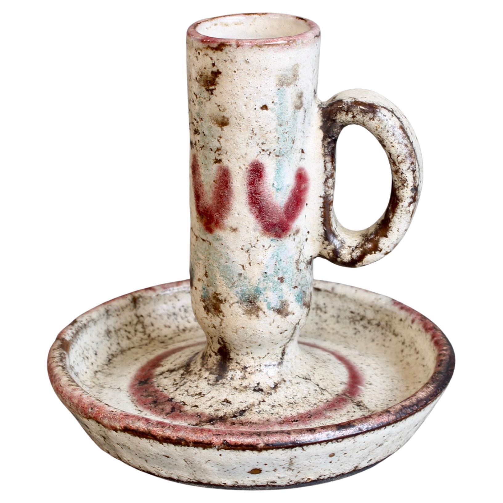 Französischer Vintage-Kerzenständer aus Keramik von Gustave Reynaud für Le Mûrier