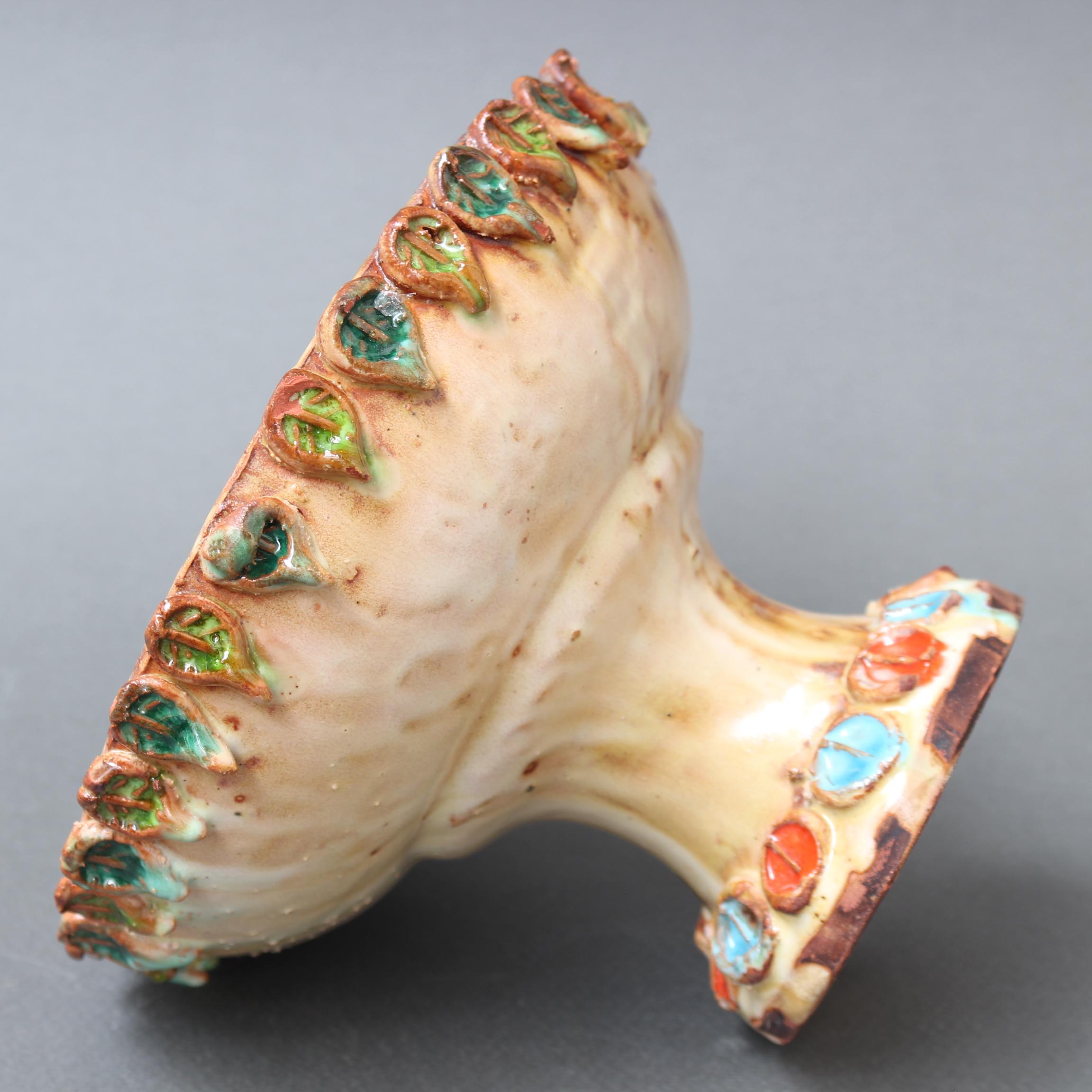 Vintage French Ceramic Candle-Holder by La Roue (circa 1960s) For Sale 6