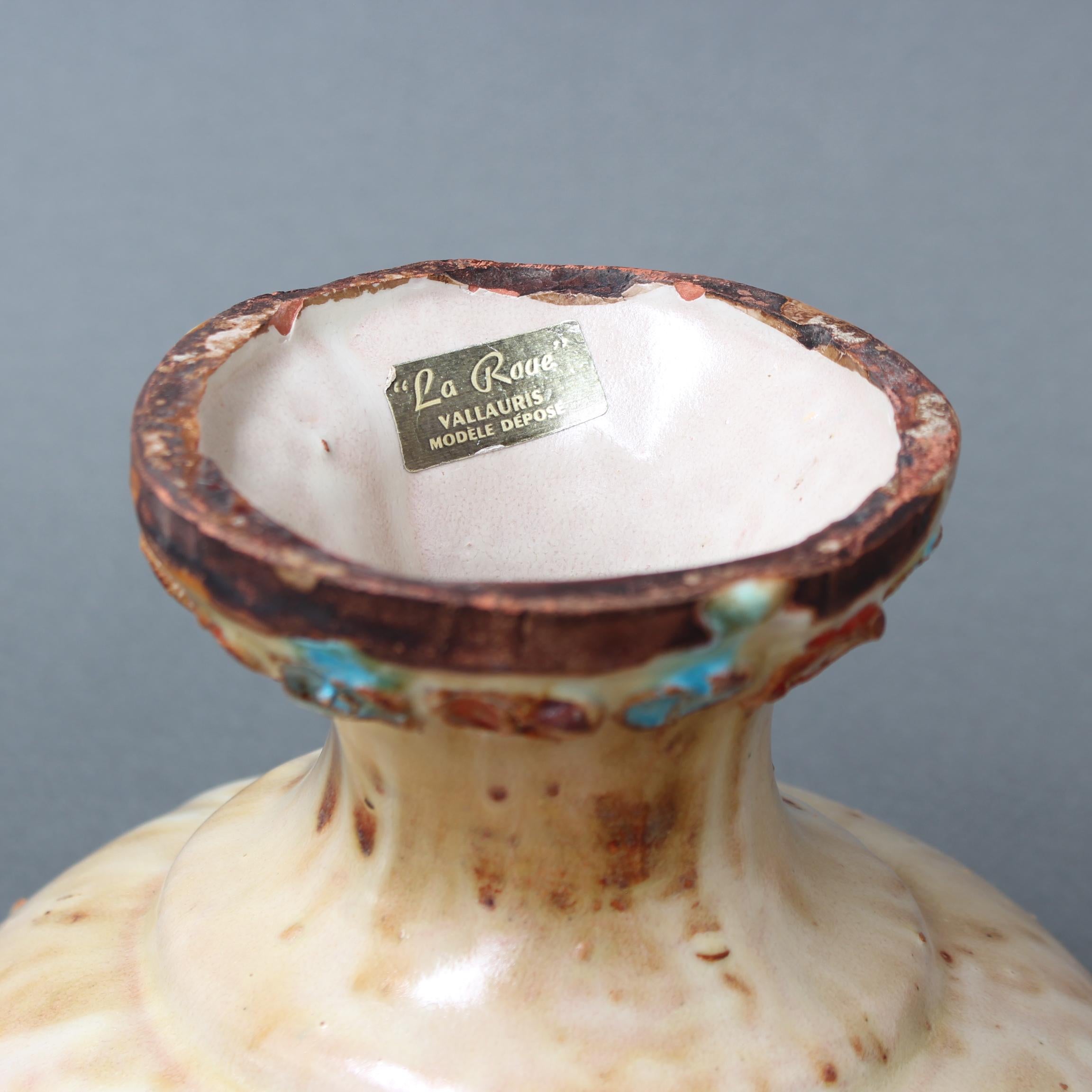 Portacandele francese d'epoca in ceramica di La Roue (circa anni '60) in vendita 3