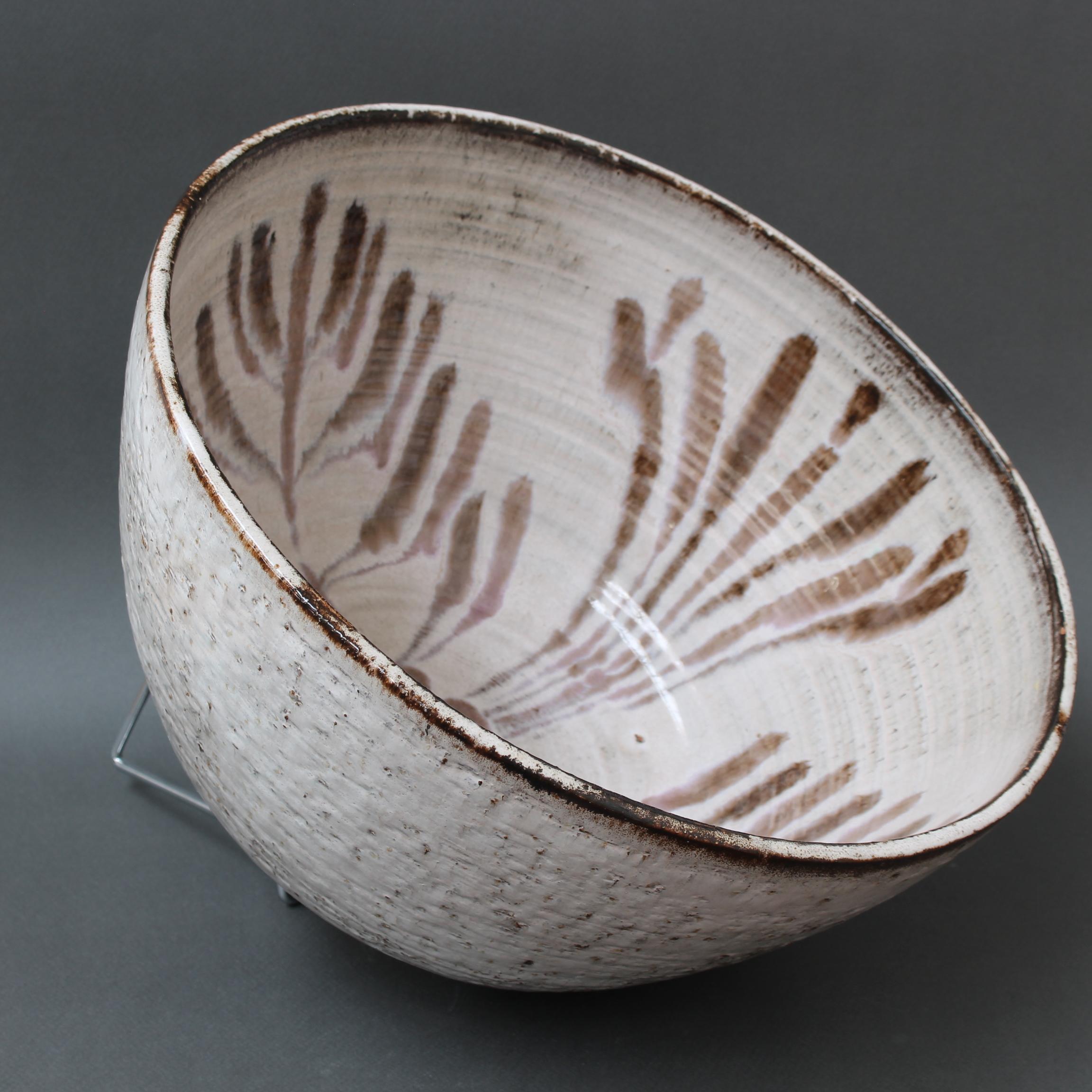 Vintage French Ceramic Decorative Bowl by Gérard Hofmann 'circa 1950s', Large 2