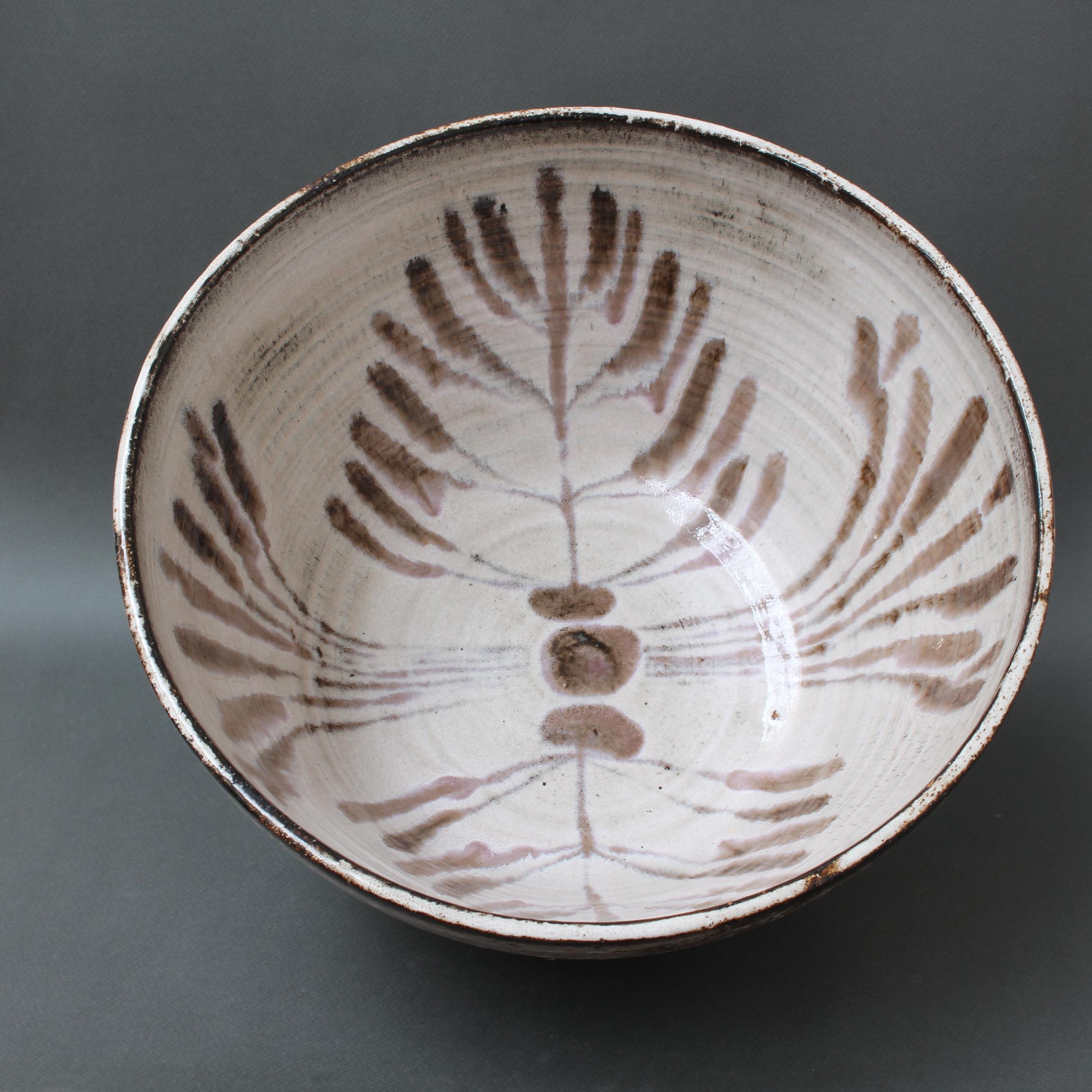Vintage French Ceramic Decorative Bowl by Gérard Hofmann 'circa 1950s', Large 3