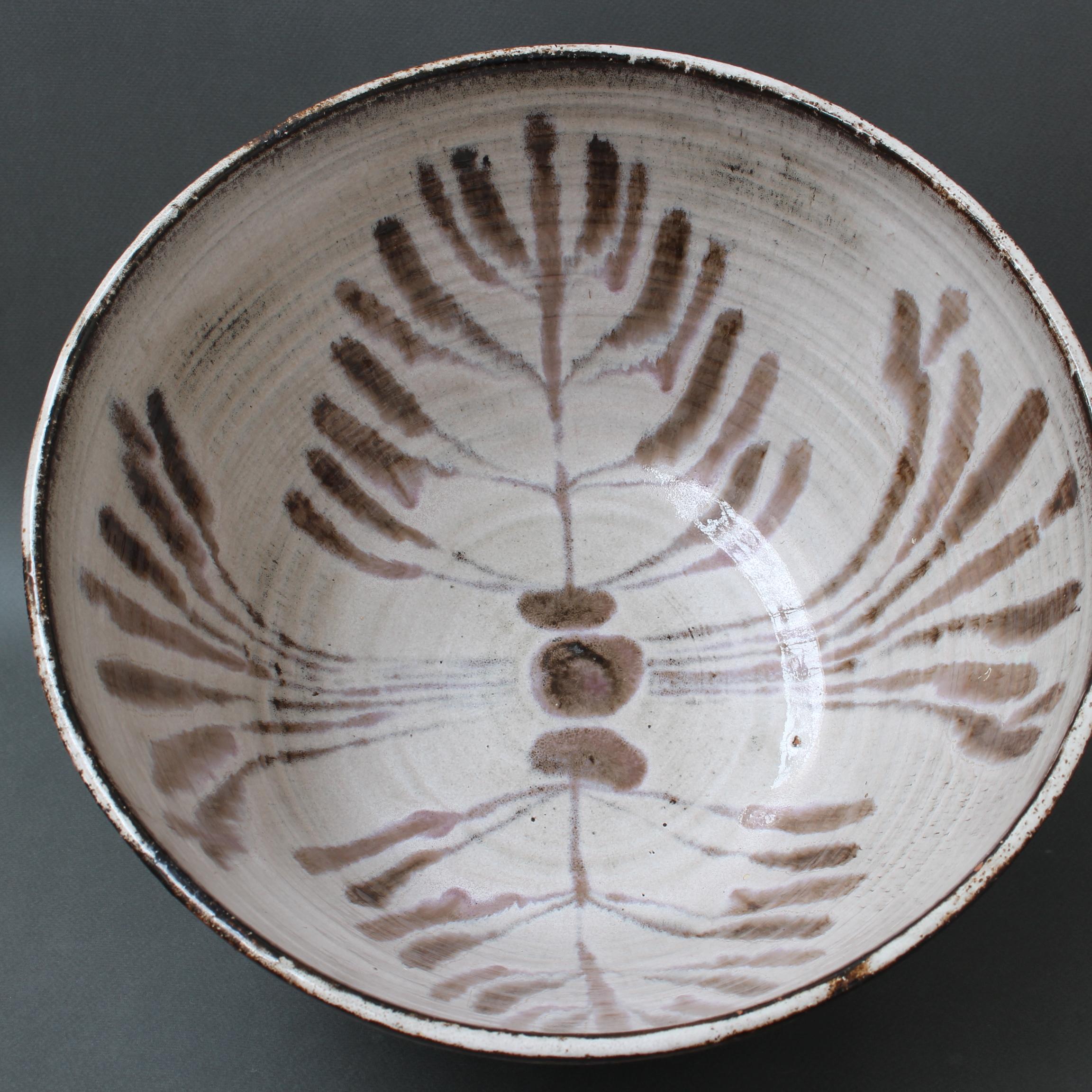 Vintage French Ceramic Decorative Bowl by Gérard Hofmann 'circa 1950s', Large 4