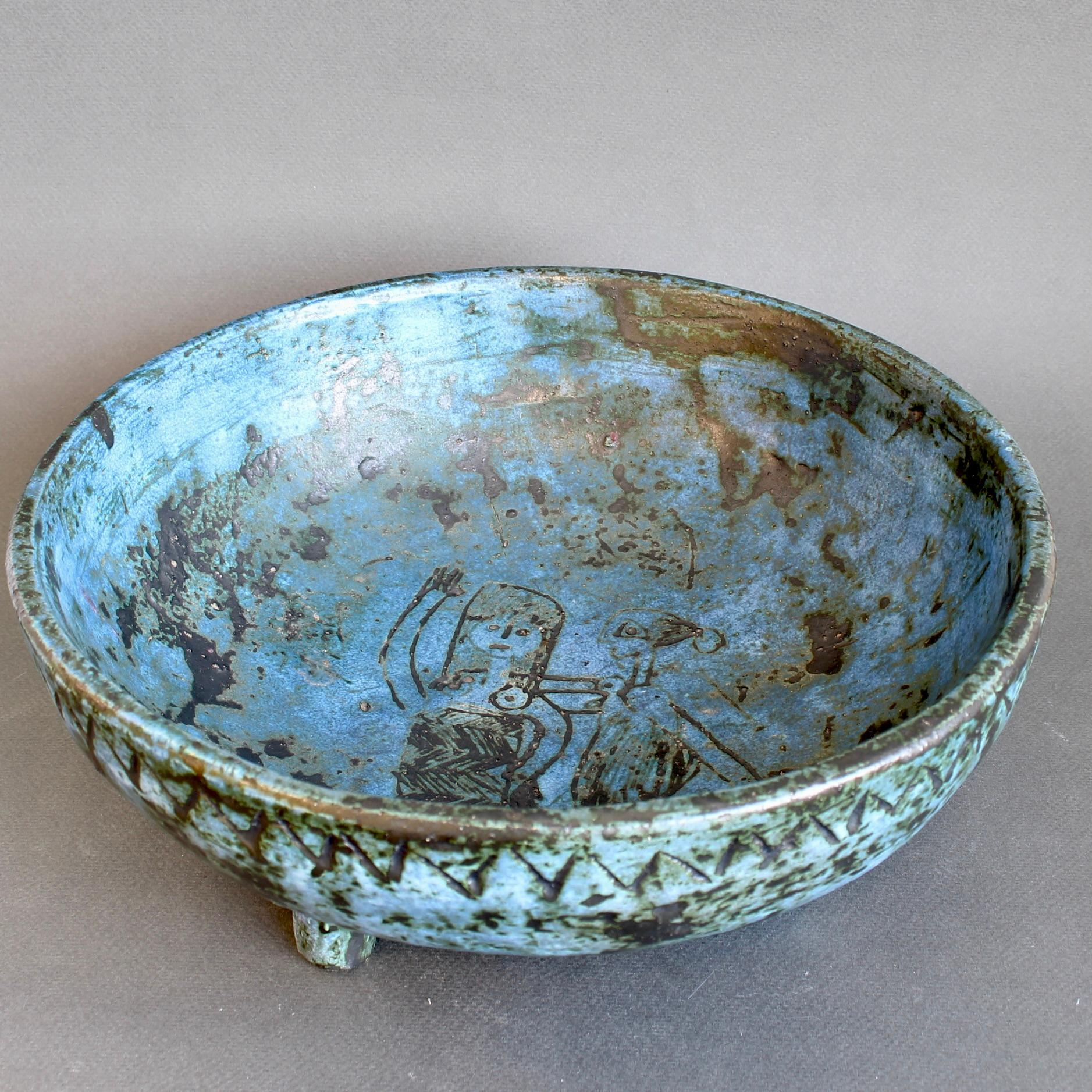 Dekorative Schale aus französischer Keramik von Jacques Blin (ca. 1950er Jahre) im Angebot 9