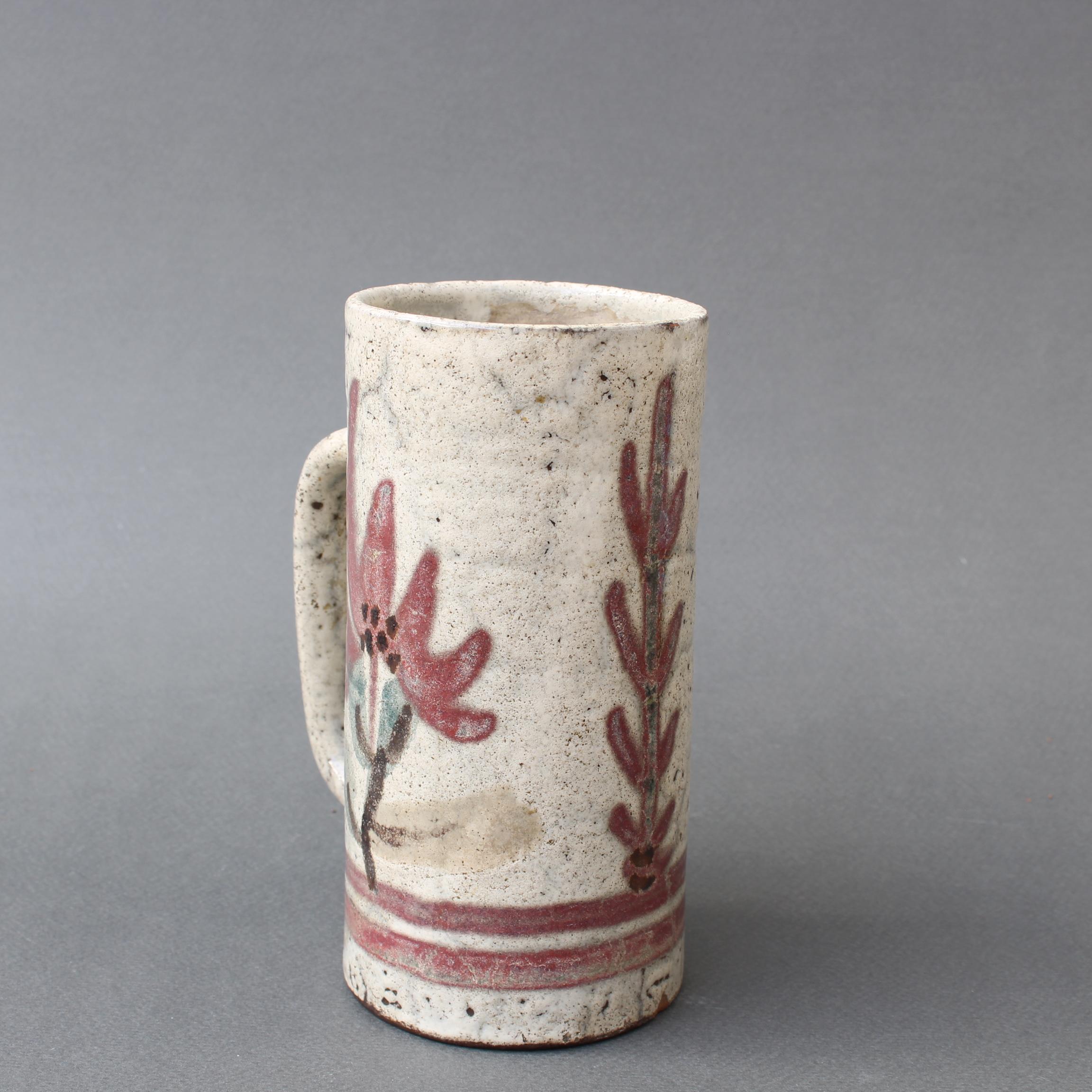 Mid-20th Century Vintage French Ceramic Decorative Mug by Le Mûrier 'circa 1960s'