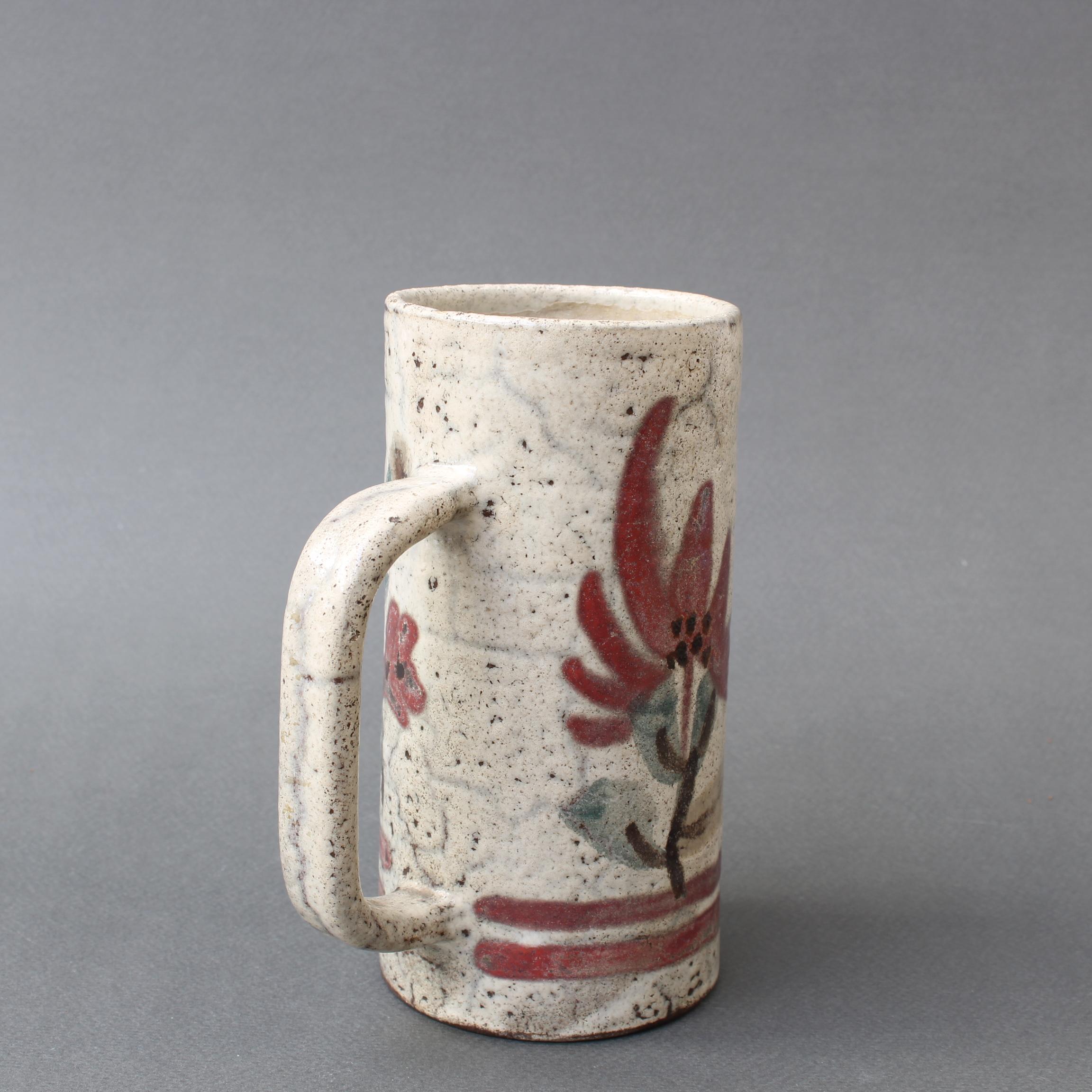 Vintage French Ceramic Decorative Mug by Le Mûrier 'circa 1960s' 2