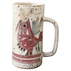Vintage French Ceramic Decorative Mug by Le Mûrier 'circa 1960s'