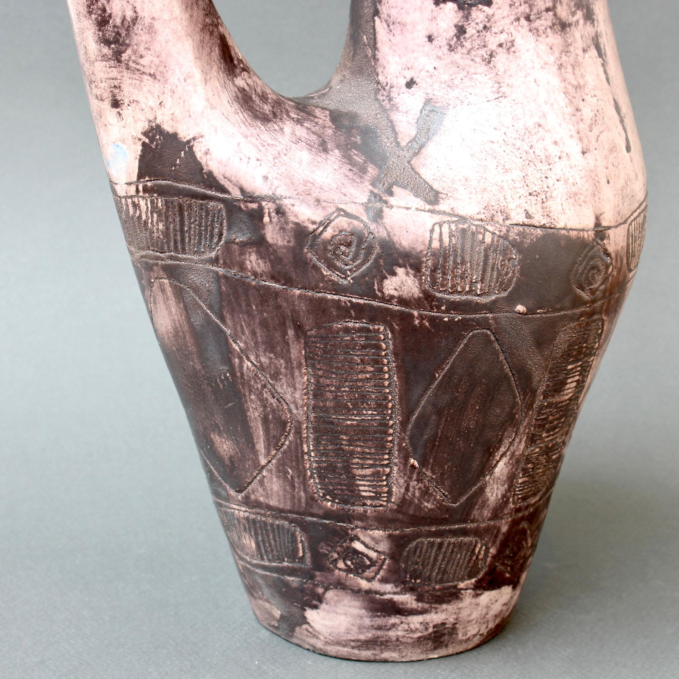 Brocca decorativa francese d'epoca in ceramica di Jacques Blin, circa anni '50 in vendita 6