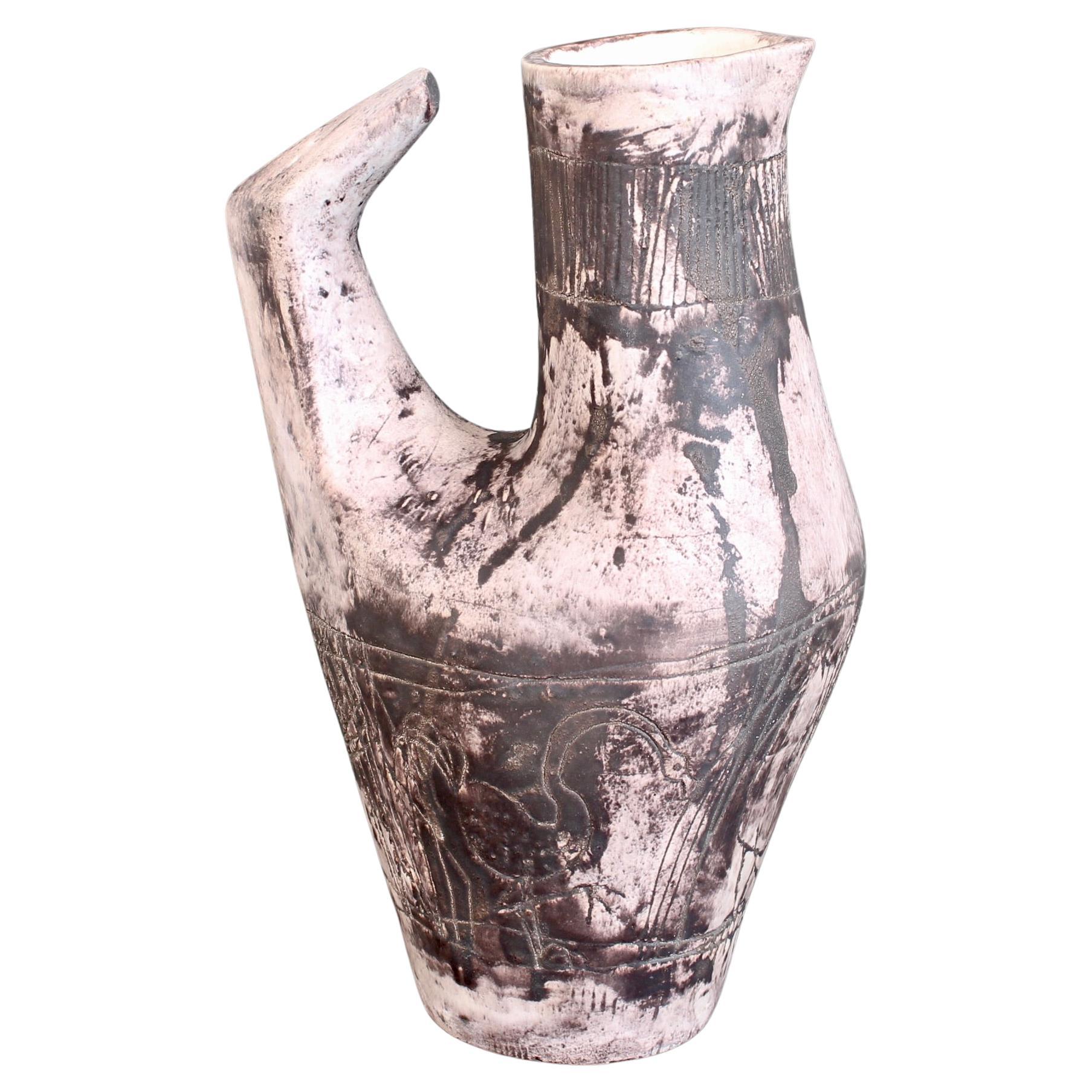 Vintage French Ceramic Decorative Pitcher by Jacques Blin (circa 1950s)