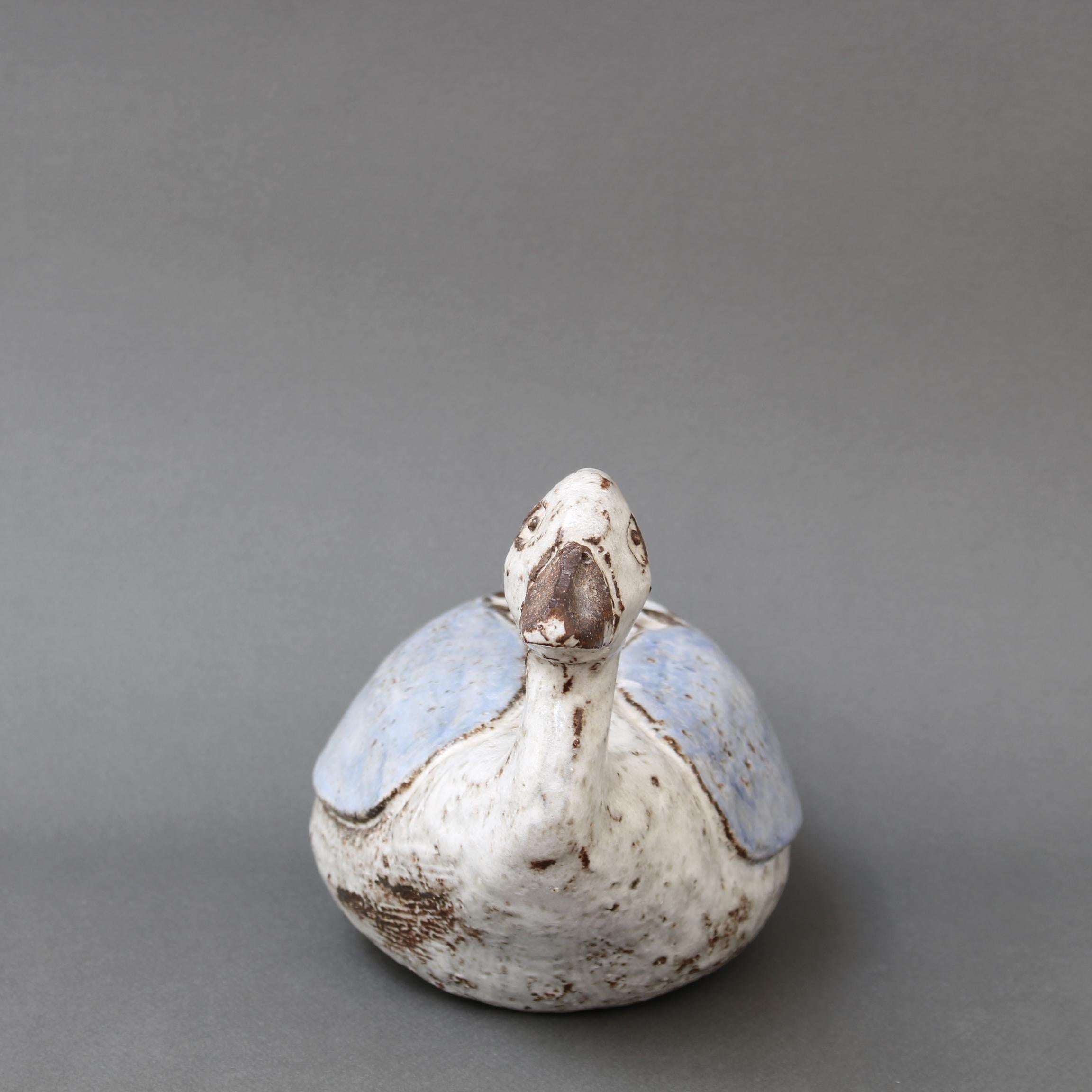 Mid-Century Modern Vintage French Ceramic Duck Flower Vase by Albert Thiry, 'circa 1960s'