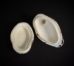 Vintage French Ceramic Duck-Shaped Trinket Box – 10 cm (4") - 2Y393